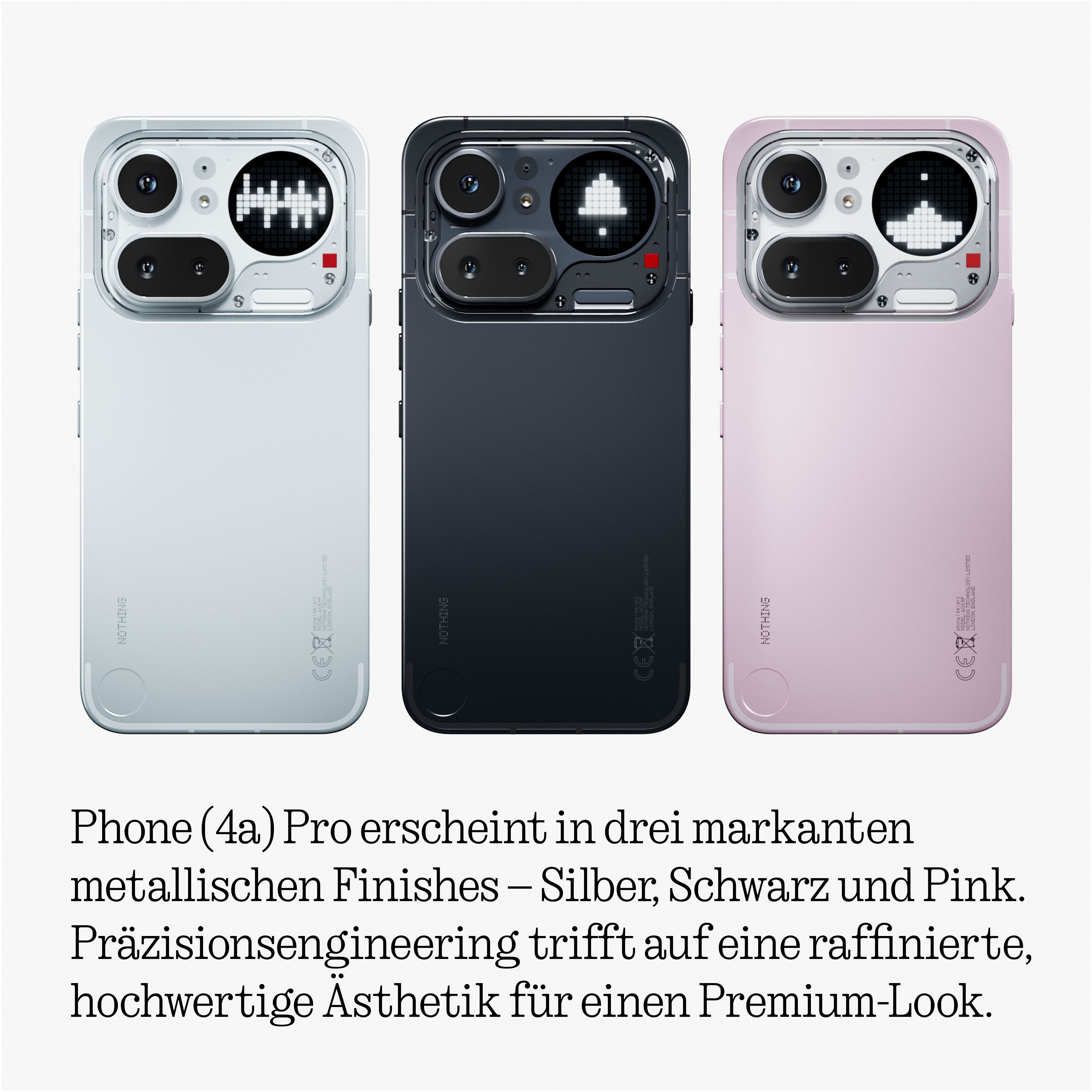 NOTHING Phone (4a) Pro Smartphone (17,34 cm/6,83 Zoll, 128 GB Speicherplatz, 50 MP Kamera)