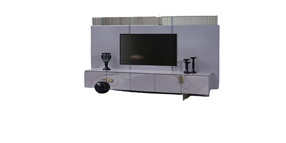 Xlmoebel TV-Board TV-Unterschrank in modernem Rosa-Holz-Design für das Wohnzimmer (2 St., RTV), Hergestellt in Europa