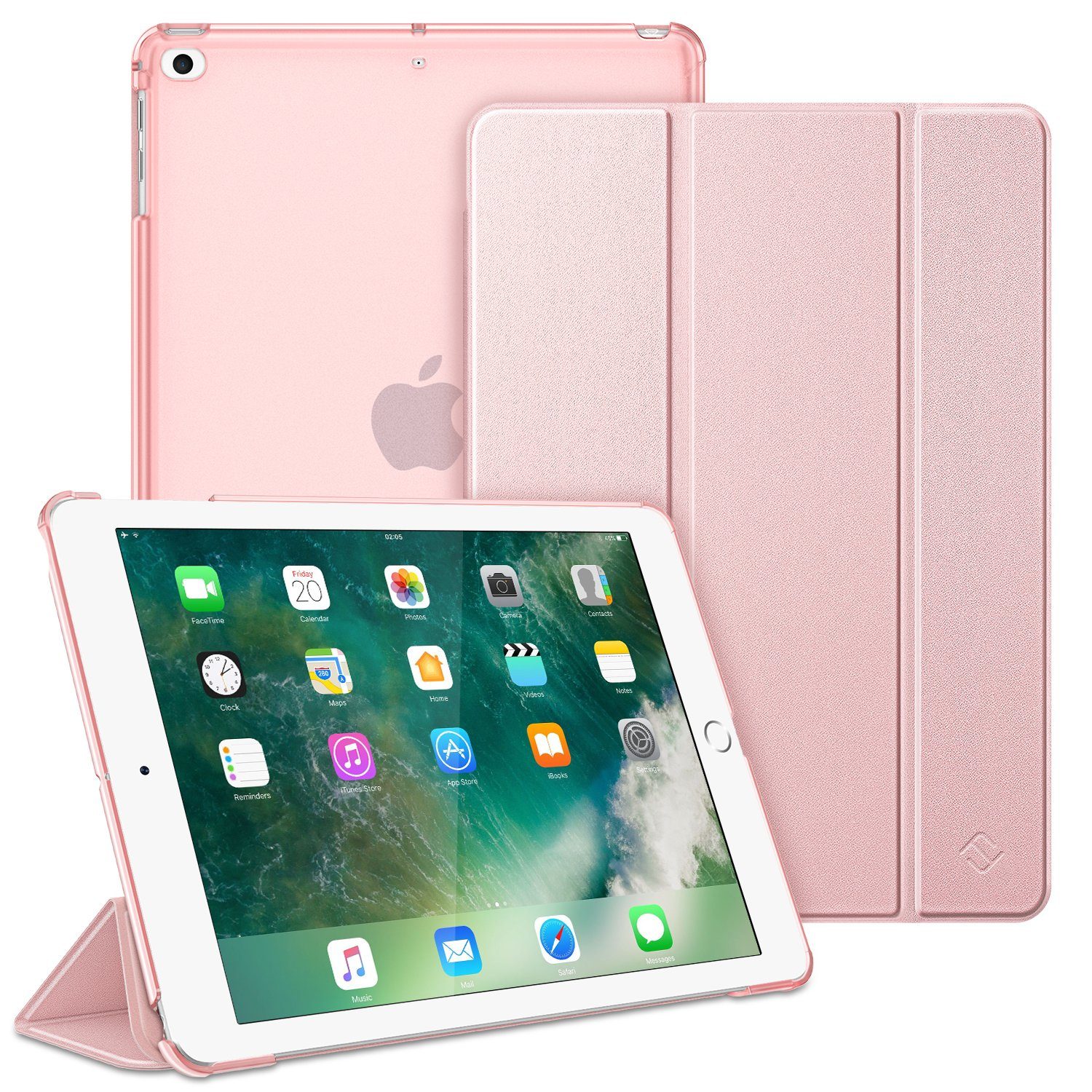 Fintie Tablet-Hülle für iPad 9.7 Zoll 2018/2017, mit transparenter Rückseite Abdeckung 9.7 Zoll, Ultradünn Cover mit Auto Schlaf/Wach für 9.7‘’ iPad 6. Gen/ 5. Gen