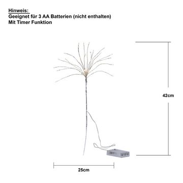 STAR TRADING LED Dekolicht Batterie Deko-Zweig Firework, Batterie Deko-Zweig Firework