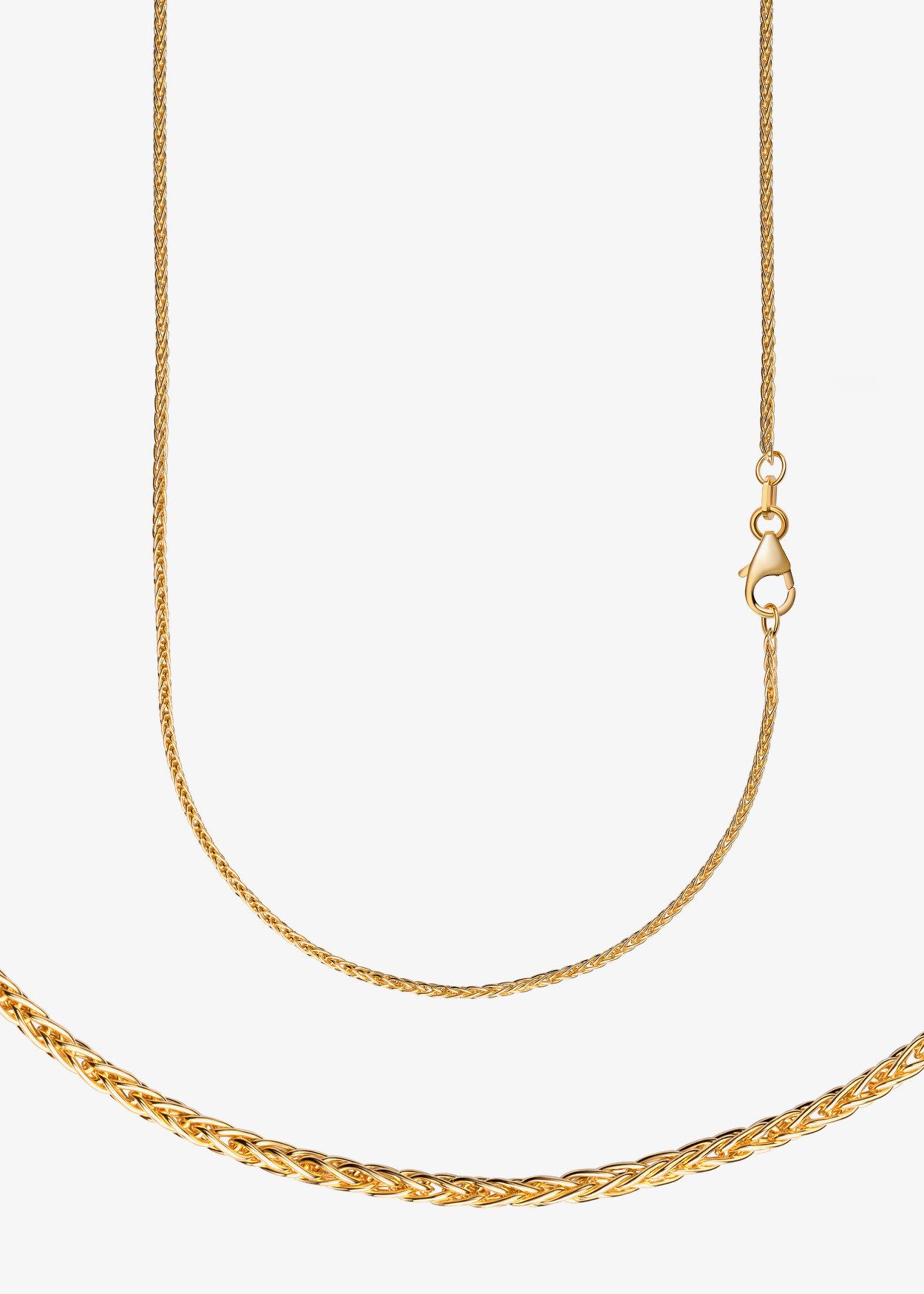 Firetti Collierkettchen Schmuck Geschenk Gold 333 o. 585 Halskette Fuchsschwanzkette dreifach, Made in Germany