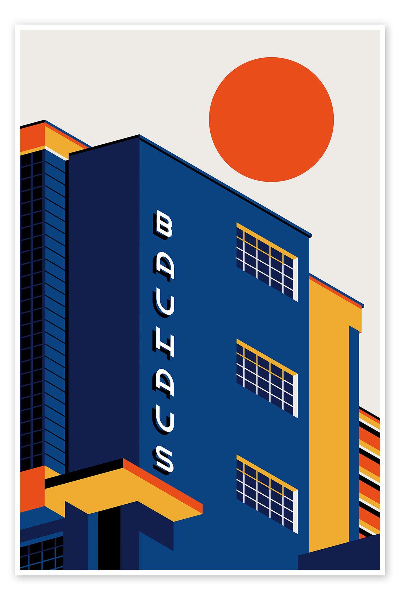 Posterlounge Wandbild Bauhaus-Gebäude, Bo Lundberg, erhältlich als Poster, Leinwandbild, Wandsticker oder Acrylglasbild
