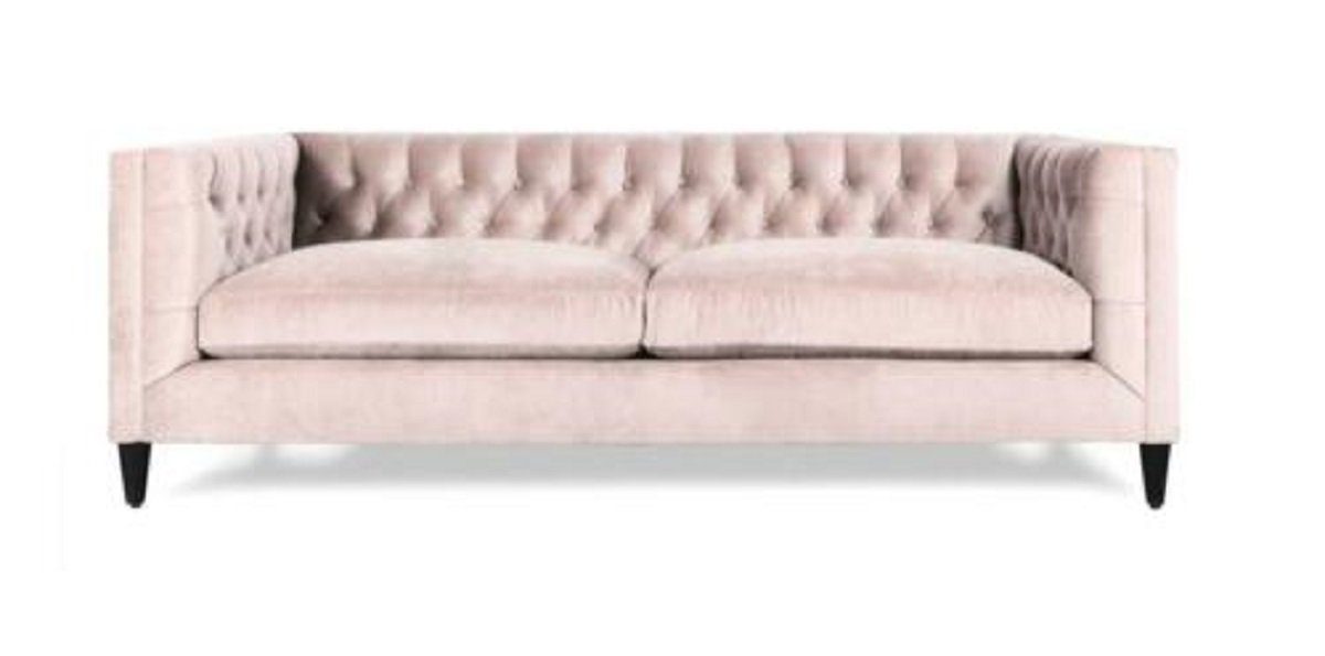 JVmoebel Chesterfield-Sofa Pinker Chesterfield Dreisitzer Modernes Design 3-er Couch Neu, Made in Europe Rosa