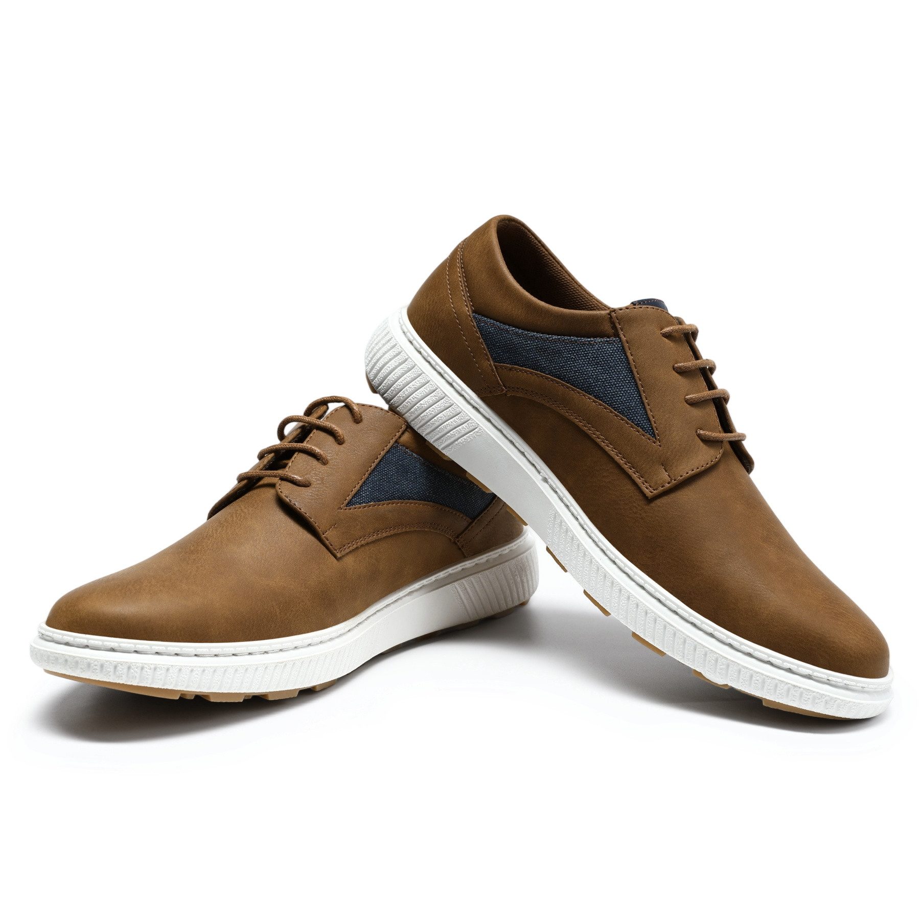 Allthemen Schnürschuh Herren Halbschuhe Kontrastfarben casual Freizeitschuh Sneaker