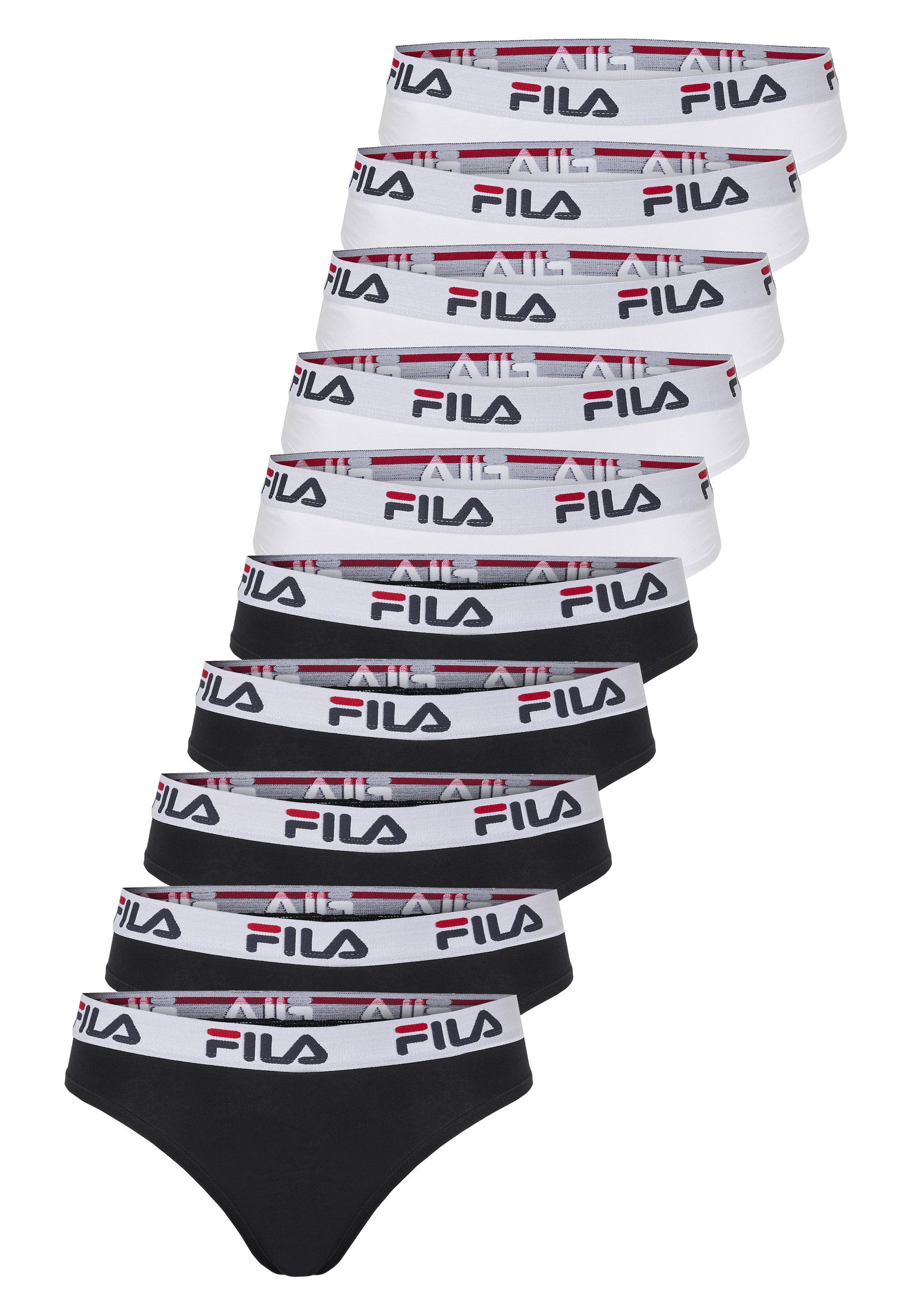 Fila Slip Logo (10-St) 10er-Pack mit elastischem Bund und Markenlogo