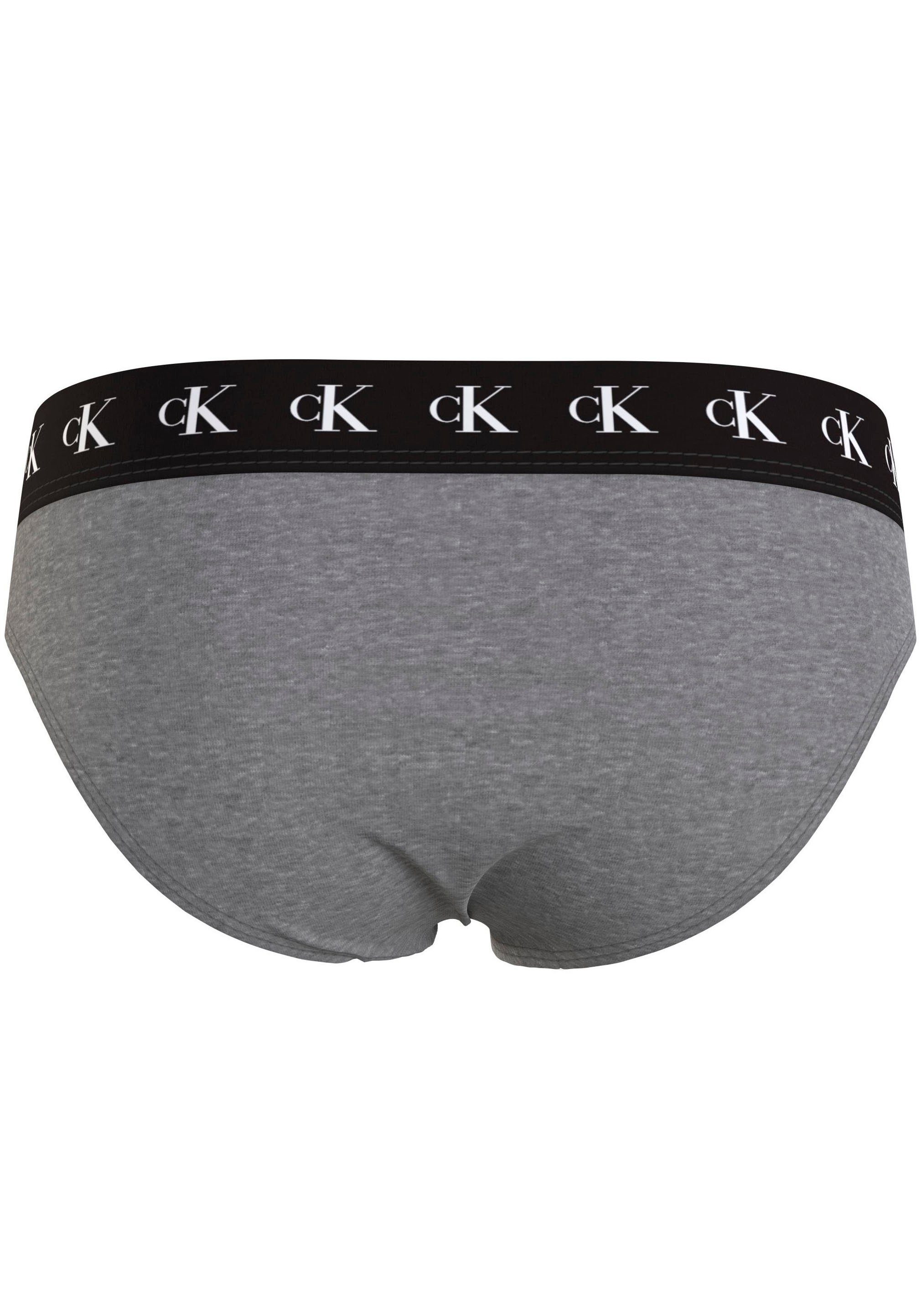 3PK Bikinislip Klein Markenlabel Underwear Calvin 3-St., 3er-Pack) (Packung, am BIKINI Bund mit