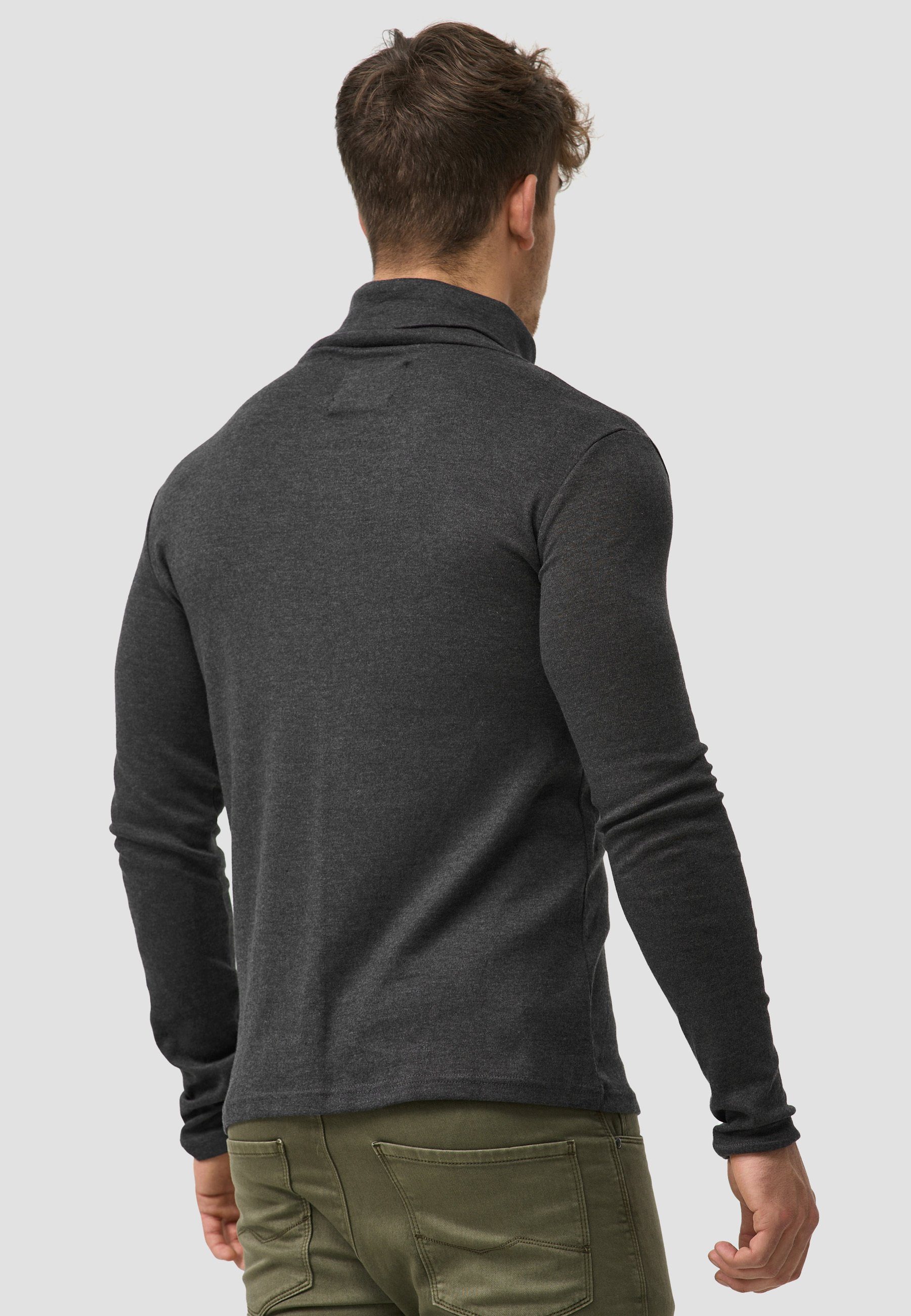 Indicode Rollkragenshirt Herren Eagon Langarmshirt Herrenshirt