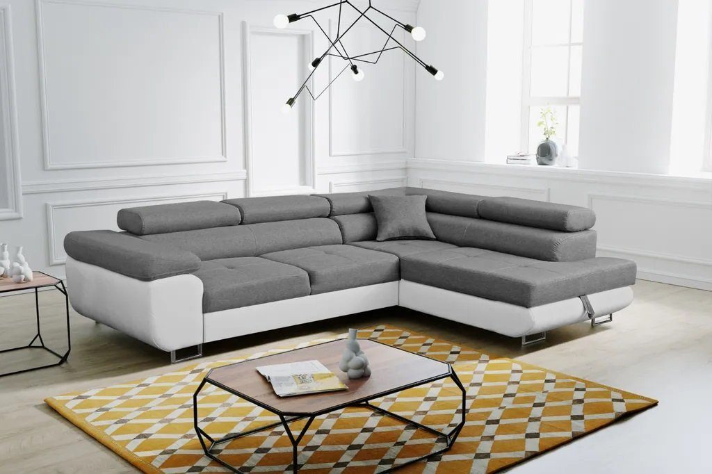 Ecksofa "ADLLER" mit Schlaffunktion und Bettkastenin-Sofa vom Hersteller