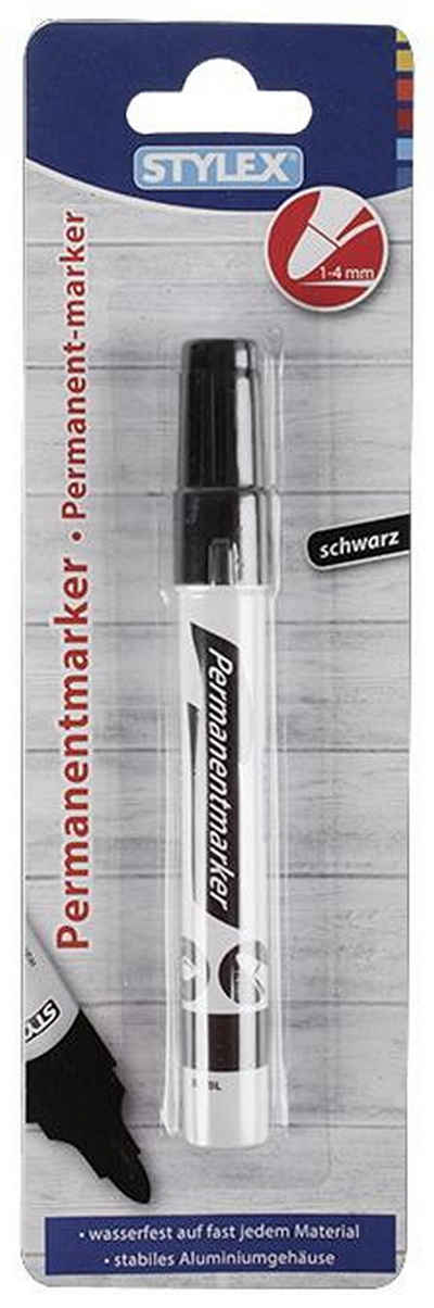 Stylex Schreibwaren Marker Permanentmarker / 1-4 mm / schwarzschreibend