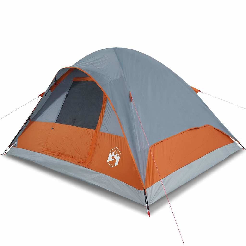 vidaXL Kuppelzelt Kuppel-Familienzelt 6 Personen Orange Wasserdicht, Personen: 6 (1 tlg)