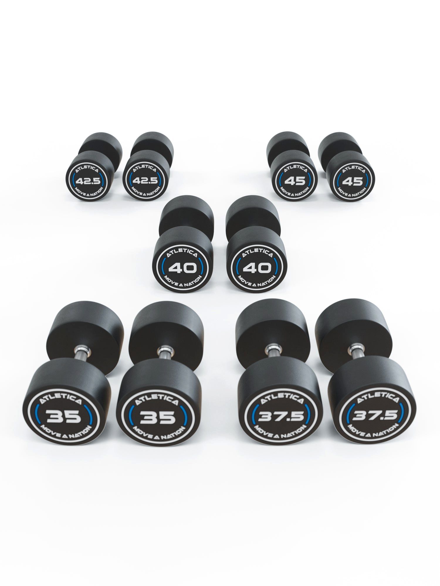 ATLETICA Kurzhantel Rundhanteln PRO, Set 3 - Profi, 35 - 45kg