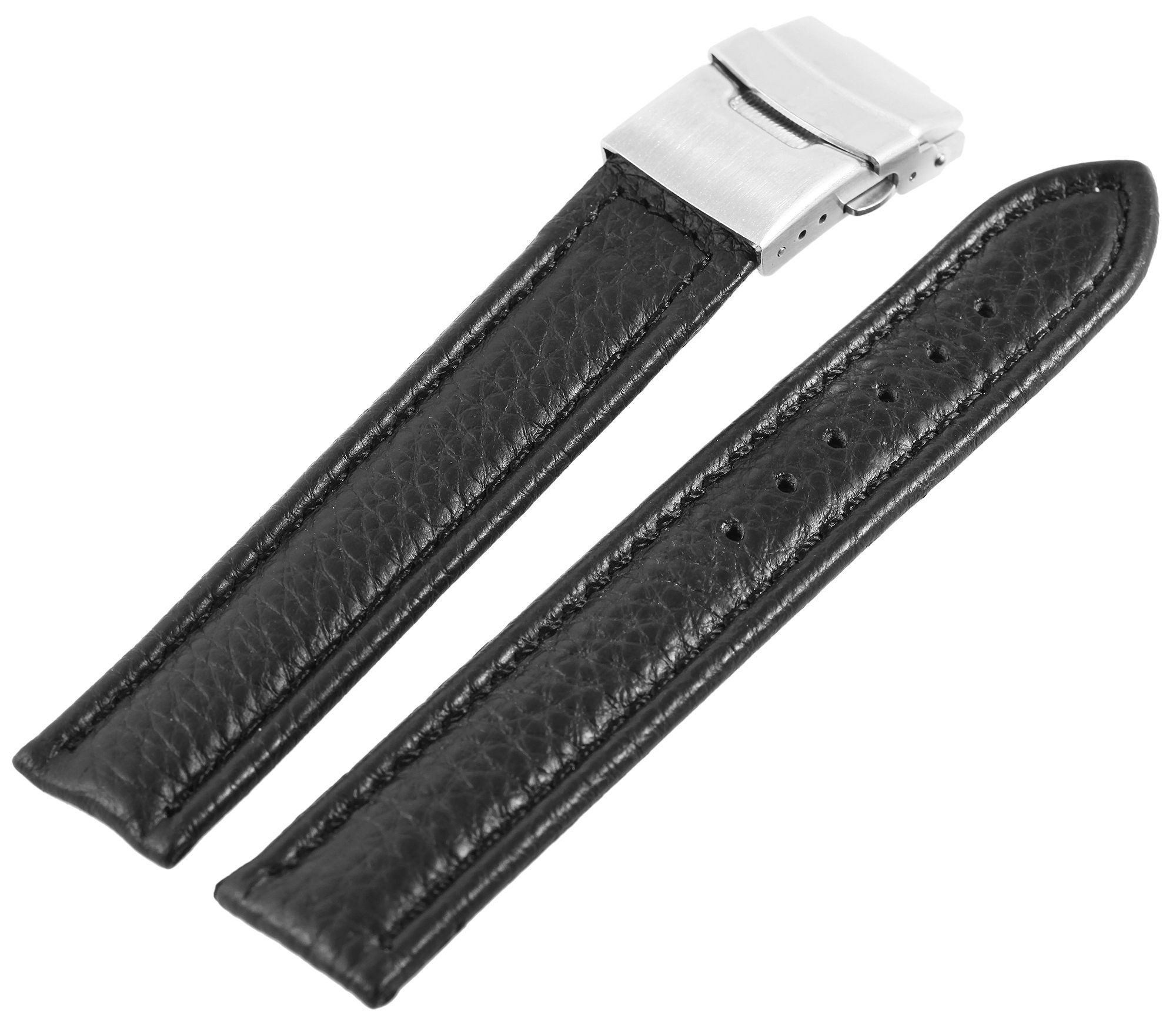 STEINMEISTER Uhrenarmband aus Echtleder mit Faltschließe