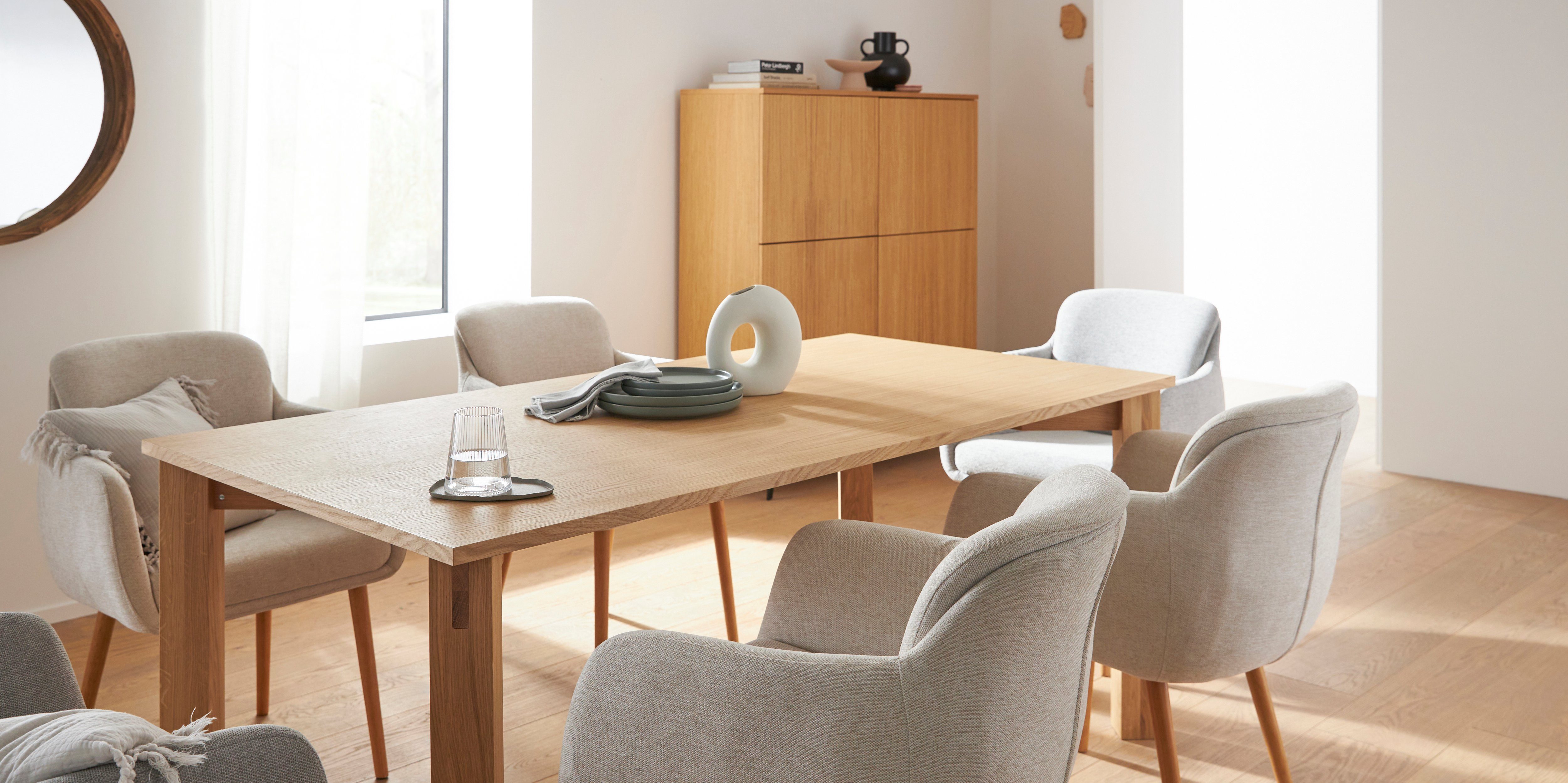 LeGer Home by Lena Gercke Esstisch Chelsea, Eiche furniert, verschiedene Br günstig online kaufen