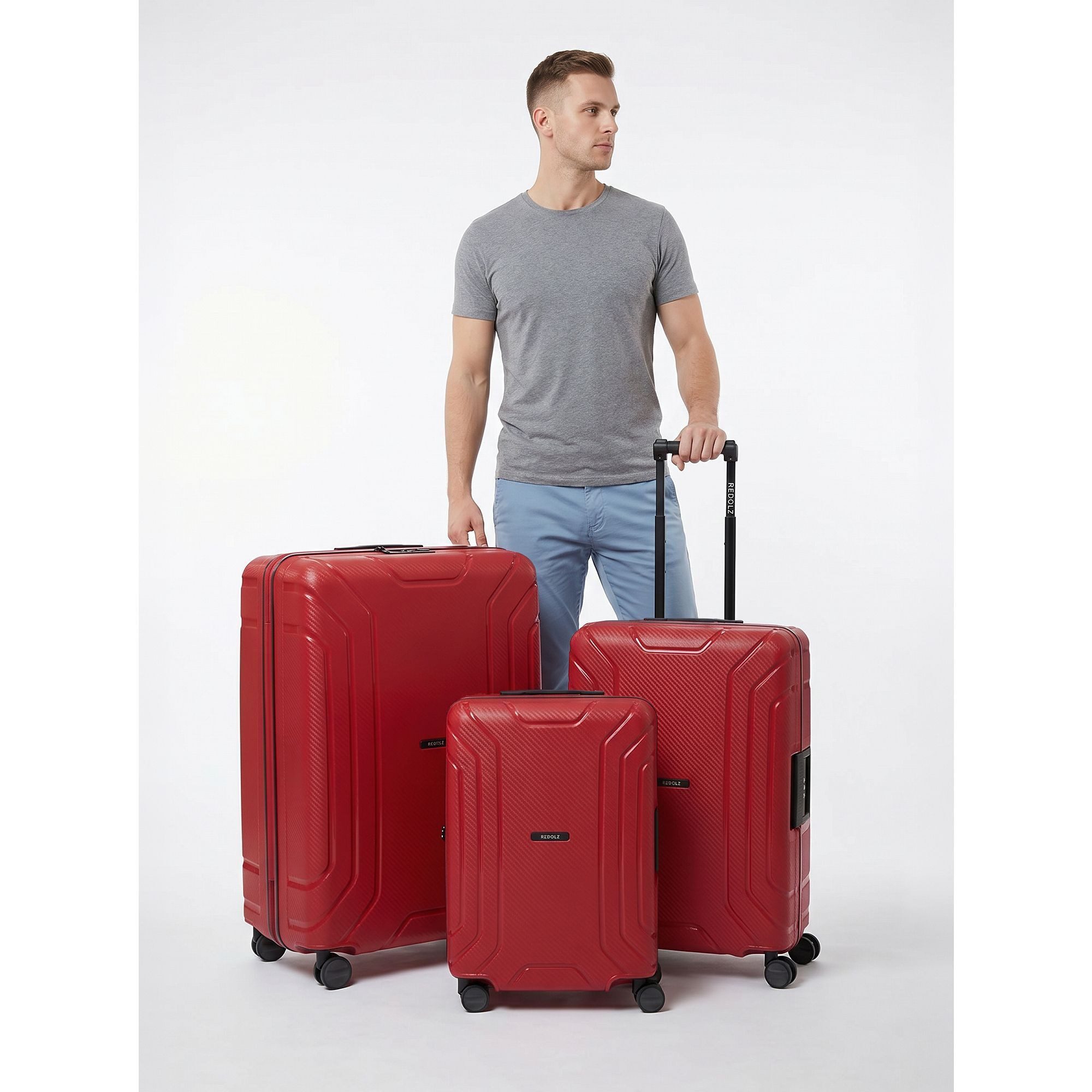 Redolz Trolleyset Essentials 15, 4 Rollen, (3-teilig, 3 tlg), Polypropylen