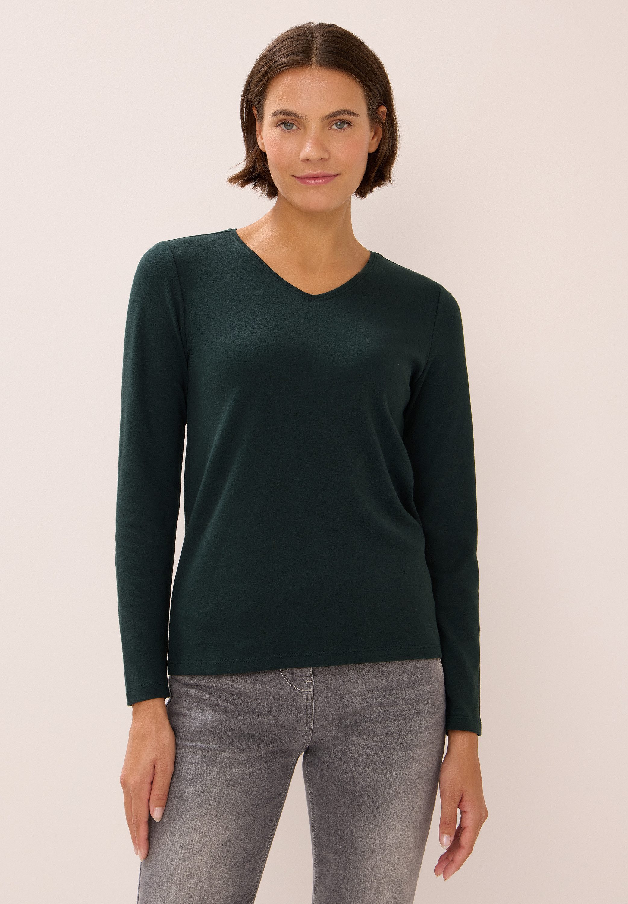 CECIL Langarmshirt aus reiner Baumwolle