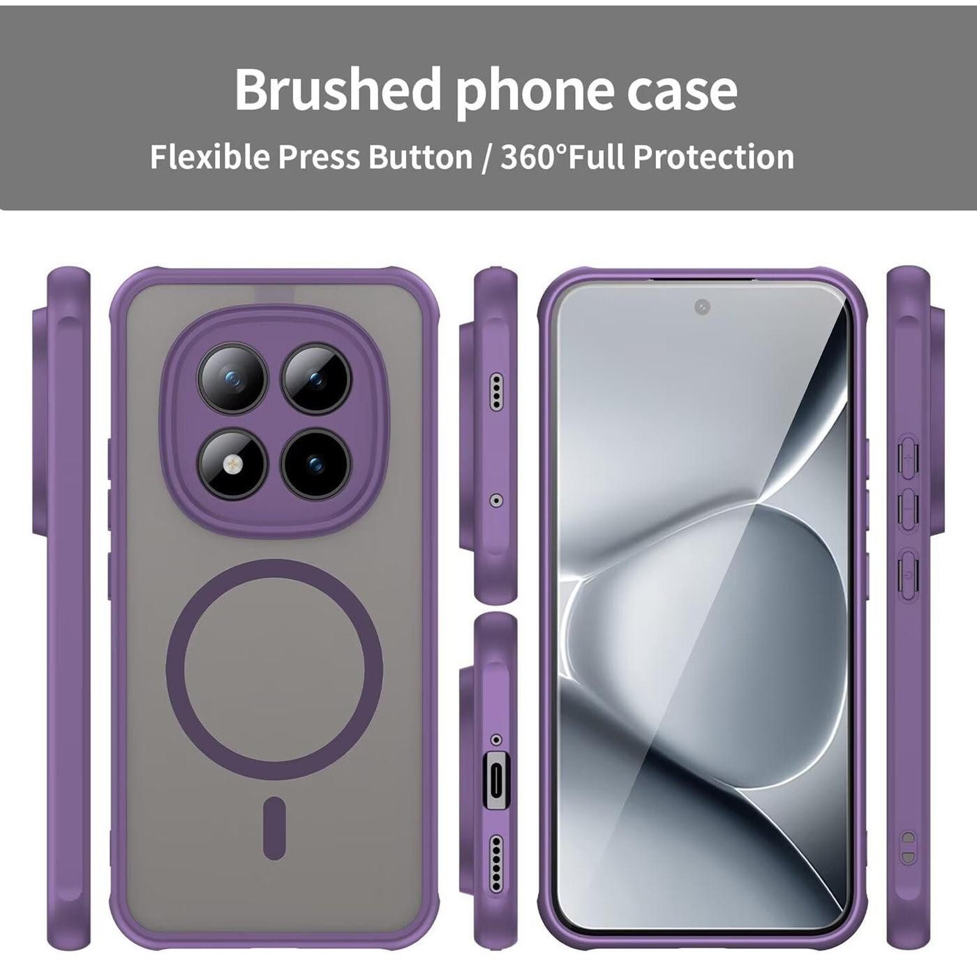 CoolGadget Handyhülle Magnet-Hülle für Xiaomi Redmi Note 15 Pro 5G Schutzhülle magnetisch 6,83 Zoll, Hülle Matt Stoßfest kompatibel mit QI-Laden Zubehör Kameras – Bild 4 von 5