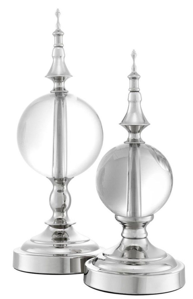 Dekoobjekt Designer Kristallglas Deko Set - Luxus Wohnzimmer Hotel Dekoration
