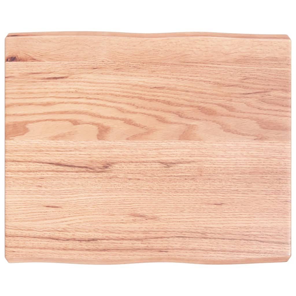 furnicato Tischplatte 60x50x(2-6) cm Massivholz Behandelt Baumkante (1 St)