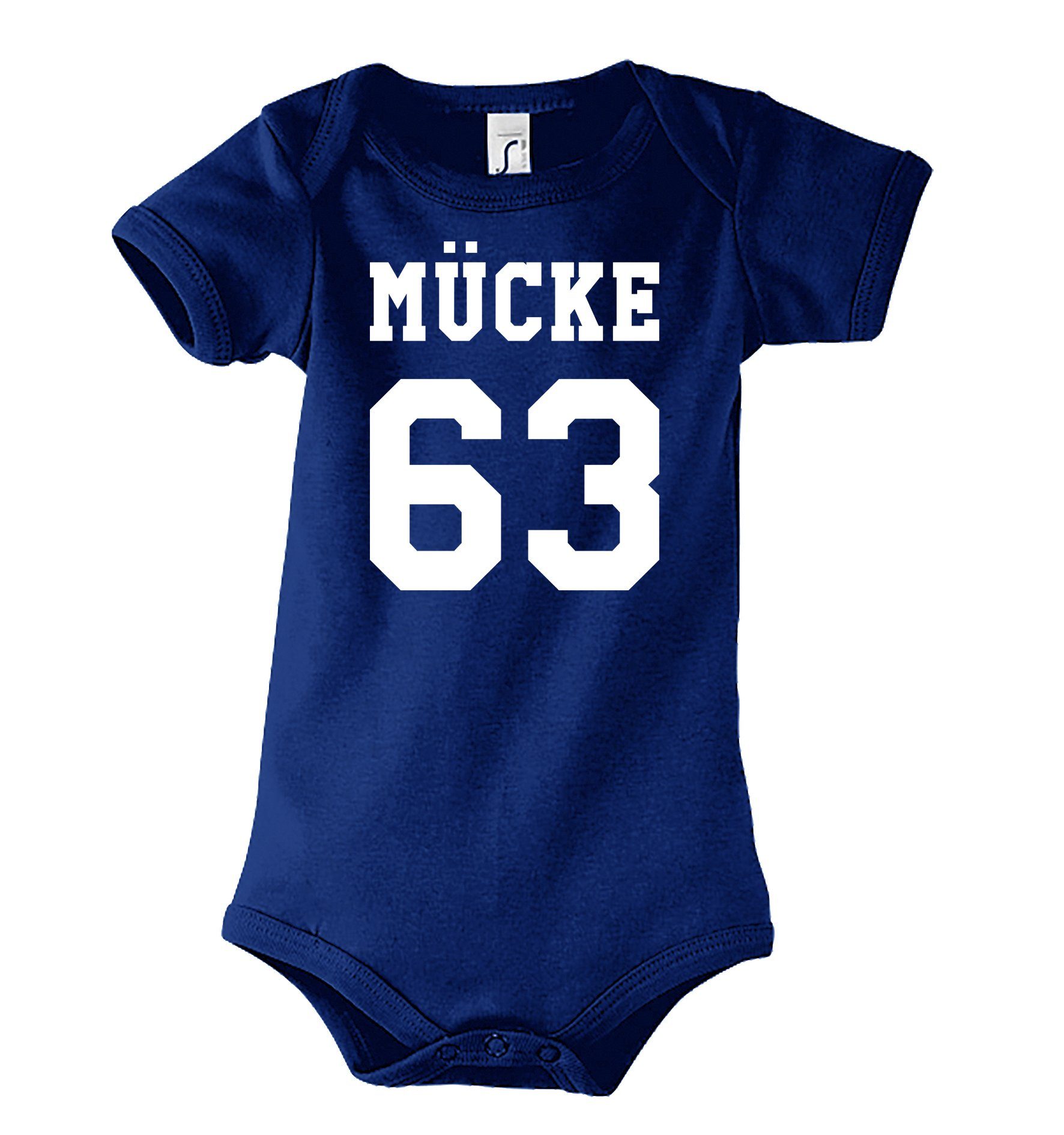 Youth Designz Kurzarmbody Baby Body Strampler Mücke63 in tollem Design, mit Frontprint Navy