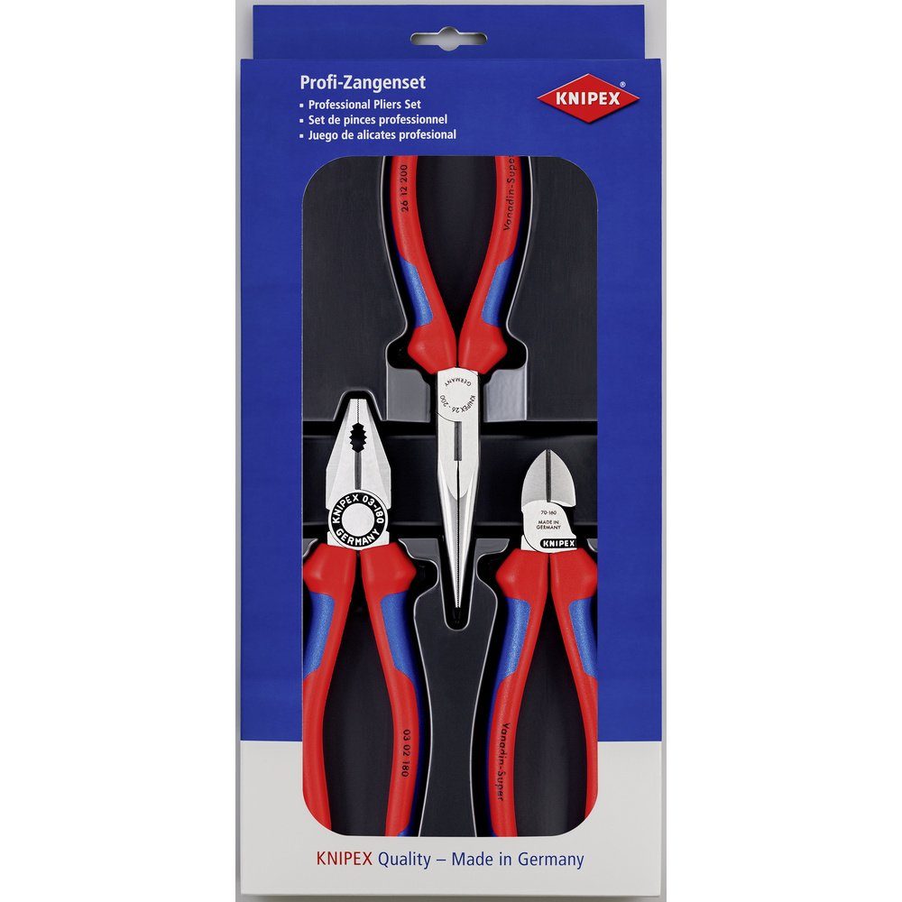 Knipex Zangenset Knipex 00 20 11 Werkstatt Zangen-Set 3teilig – Bild 2 von 4