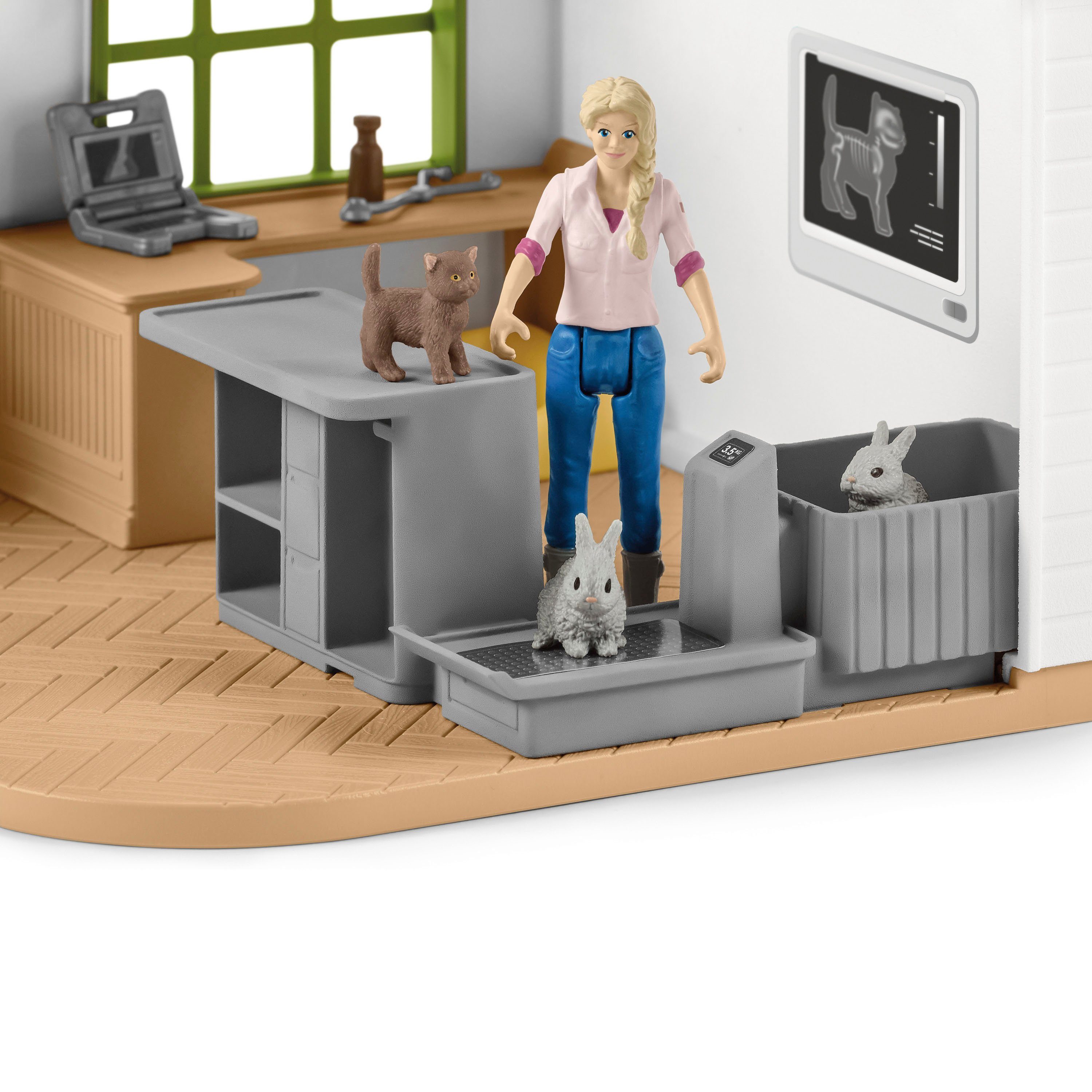Schleich® Spielwelt FARM WORLD, Tierarzt-Praxis mit Haustieren (42502), Made in Europe – Bild 3 von 5