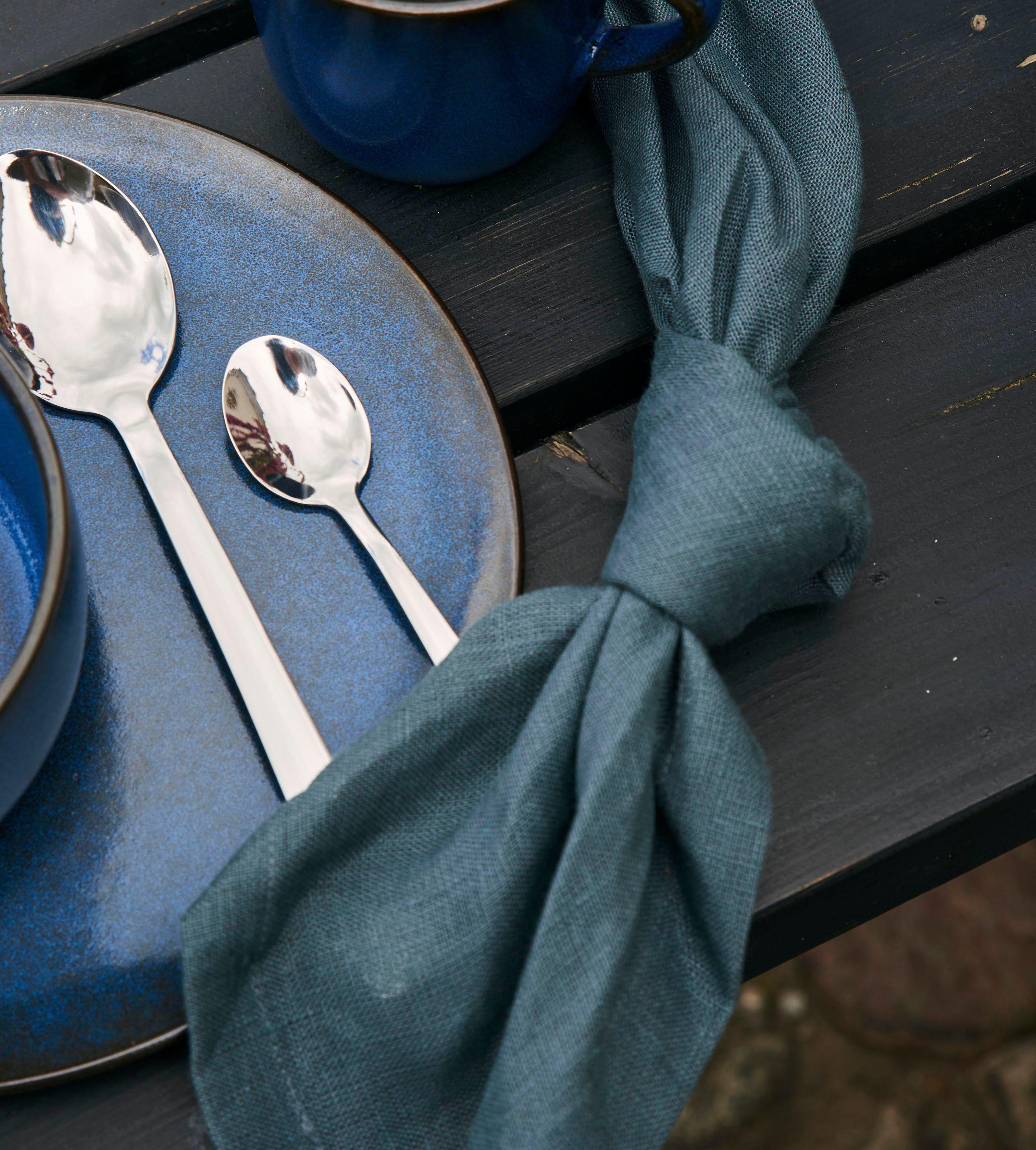aida RAW Frühstücksteller blue, St), 23 cm Midnight (6 Steinzeug