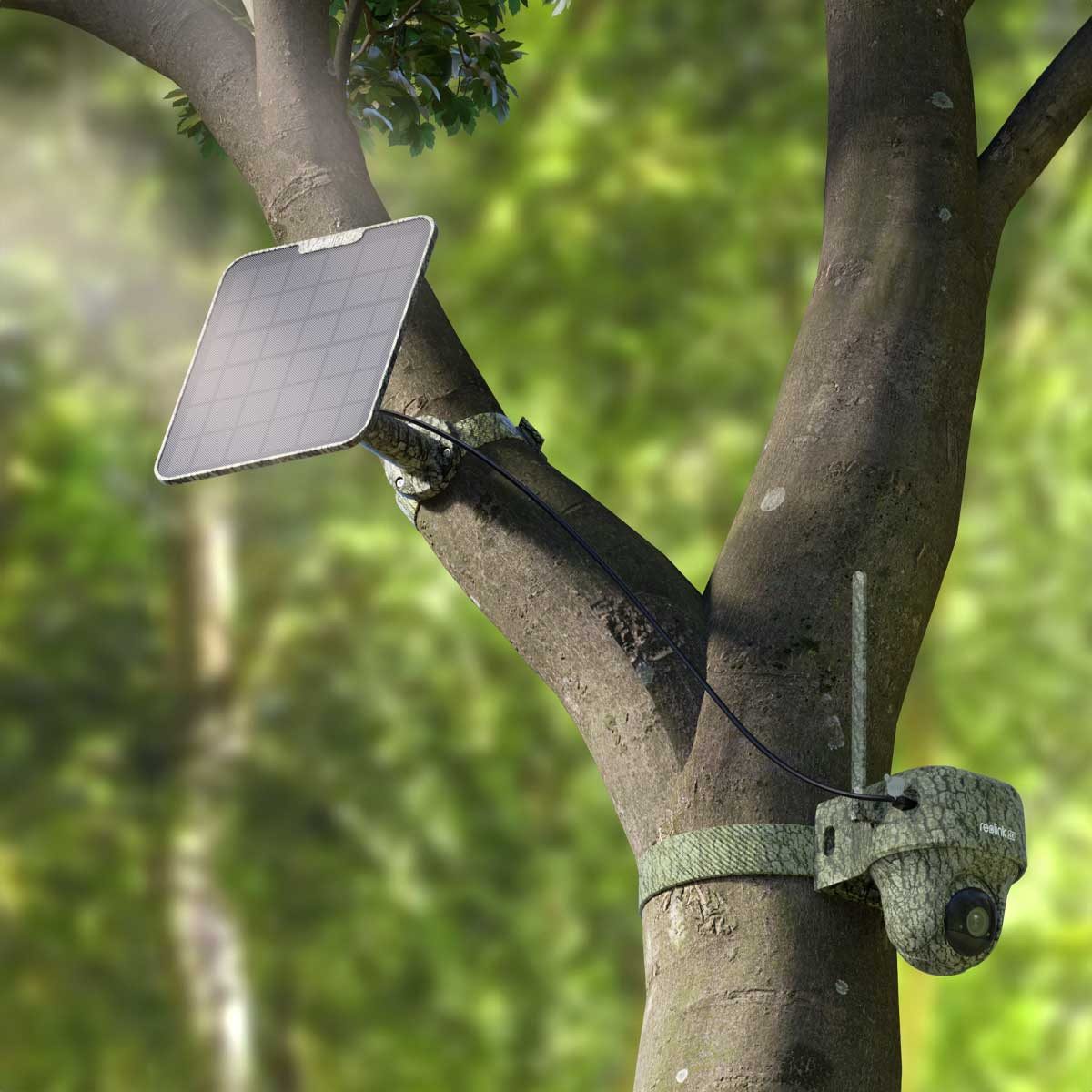 Reolink Überwachungskamera Go Series G450 mit Solarpanel 2 - 4G LTE Mobilfunk 8 MP Wildkamera (2-tlg., mit 360º Rundumsicht, Schwenk- und Neigefunktion, Erkennung von Tieren, 4G / 3G LTE-Mobilfunknetz)