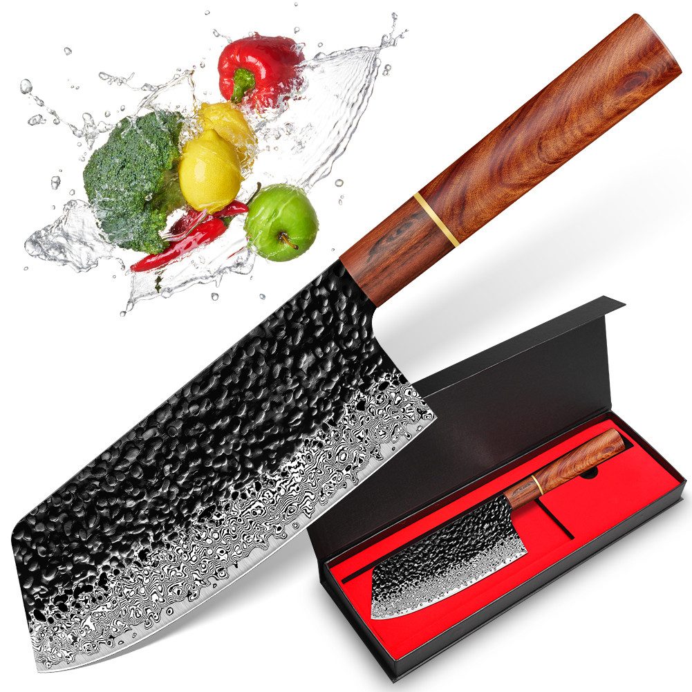 KingLux Hackmesser Damastmesser Hackmesser 67 Schichten Damaststahl Geschenk