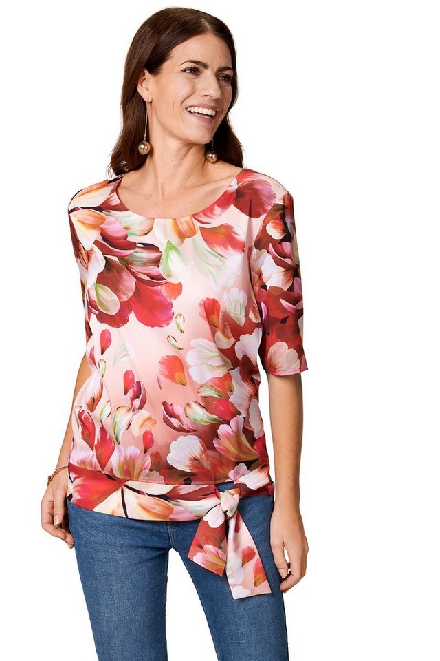 select! By Hermann Lange Blusenshirt Flora, Elegantes Blusenshirt mit  floralem Print