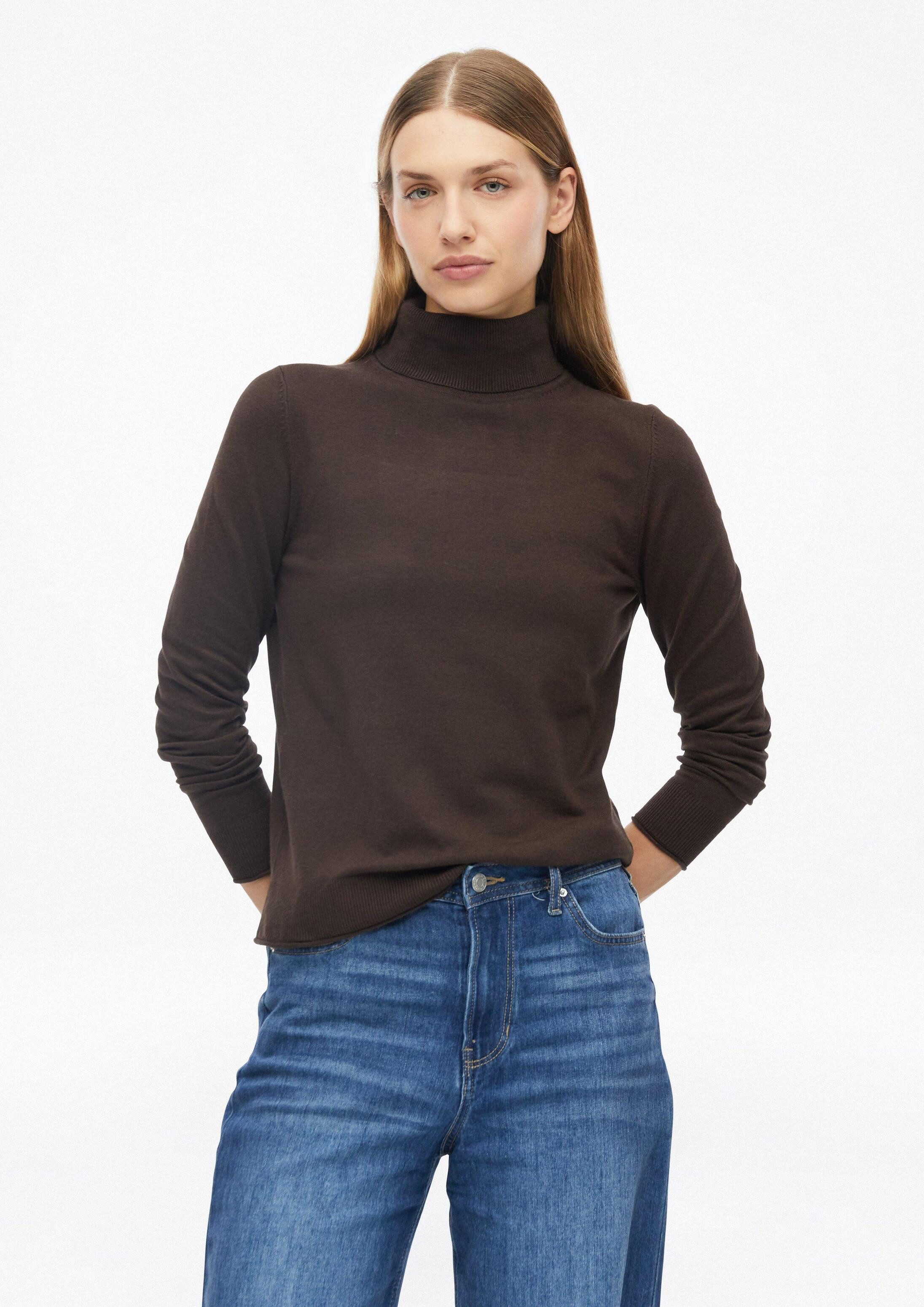 s.Oliver Longpullover Strickpullover Rollkragenpullover aus Viskosemix