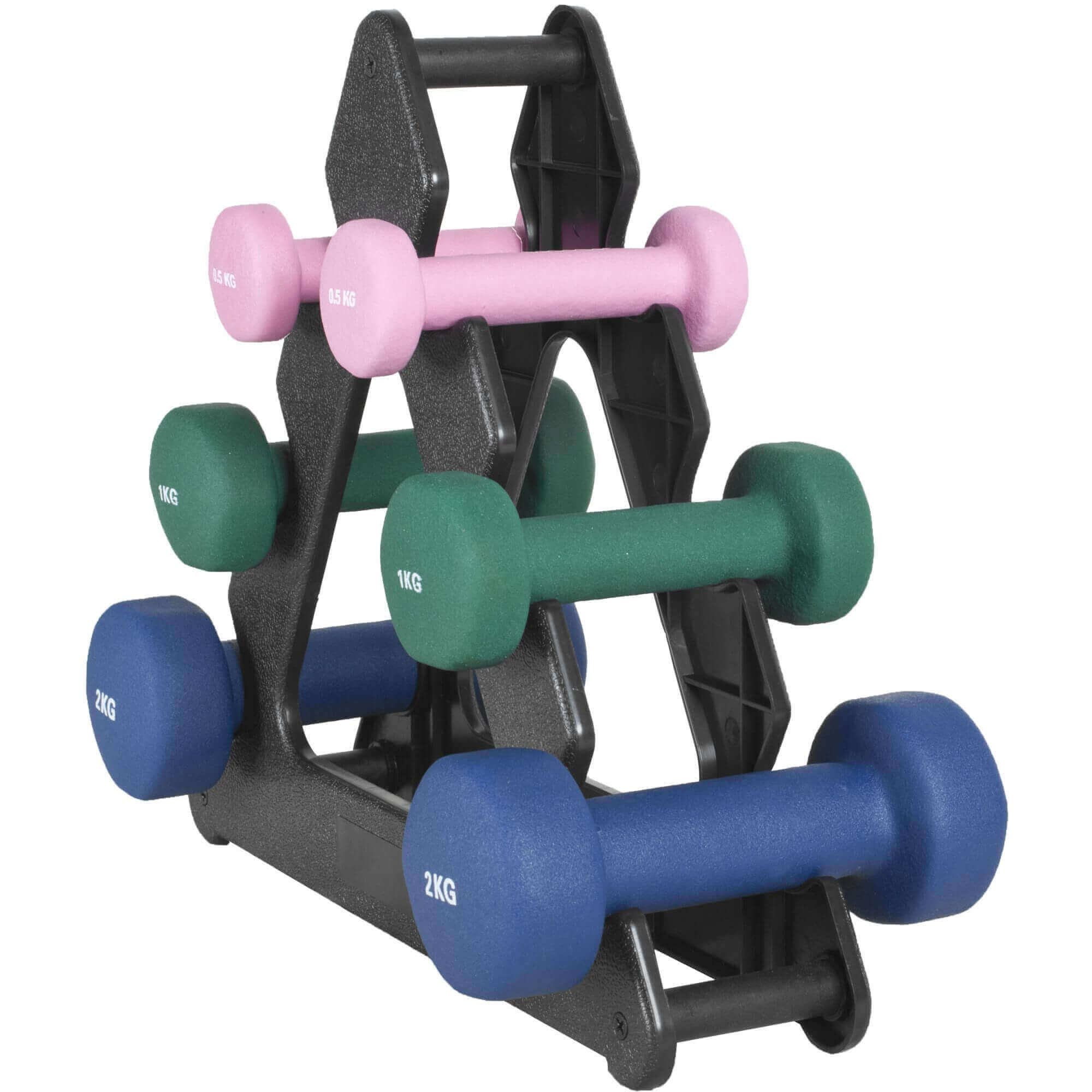 GORILLA SPORTS Kurzhantelständer Gymnastikhantelbaum Schwarz, (1-St)