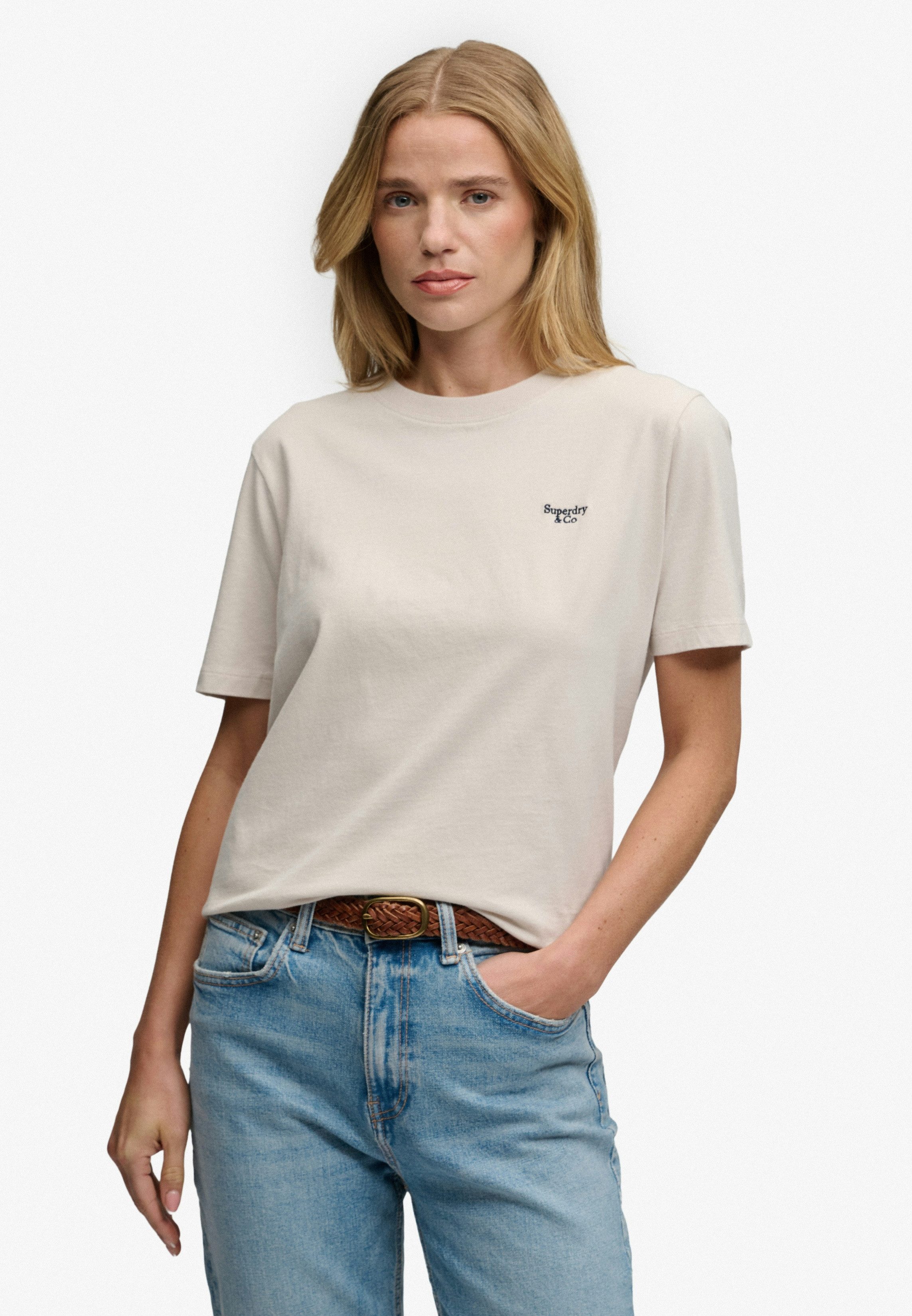 Superdry T-Shirt SIGNATURE EMB TEE Baumwolle, relaxed fit