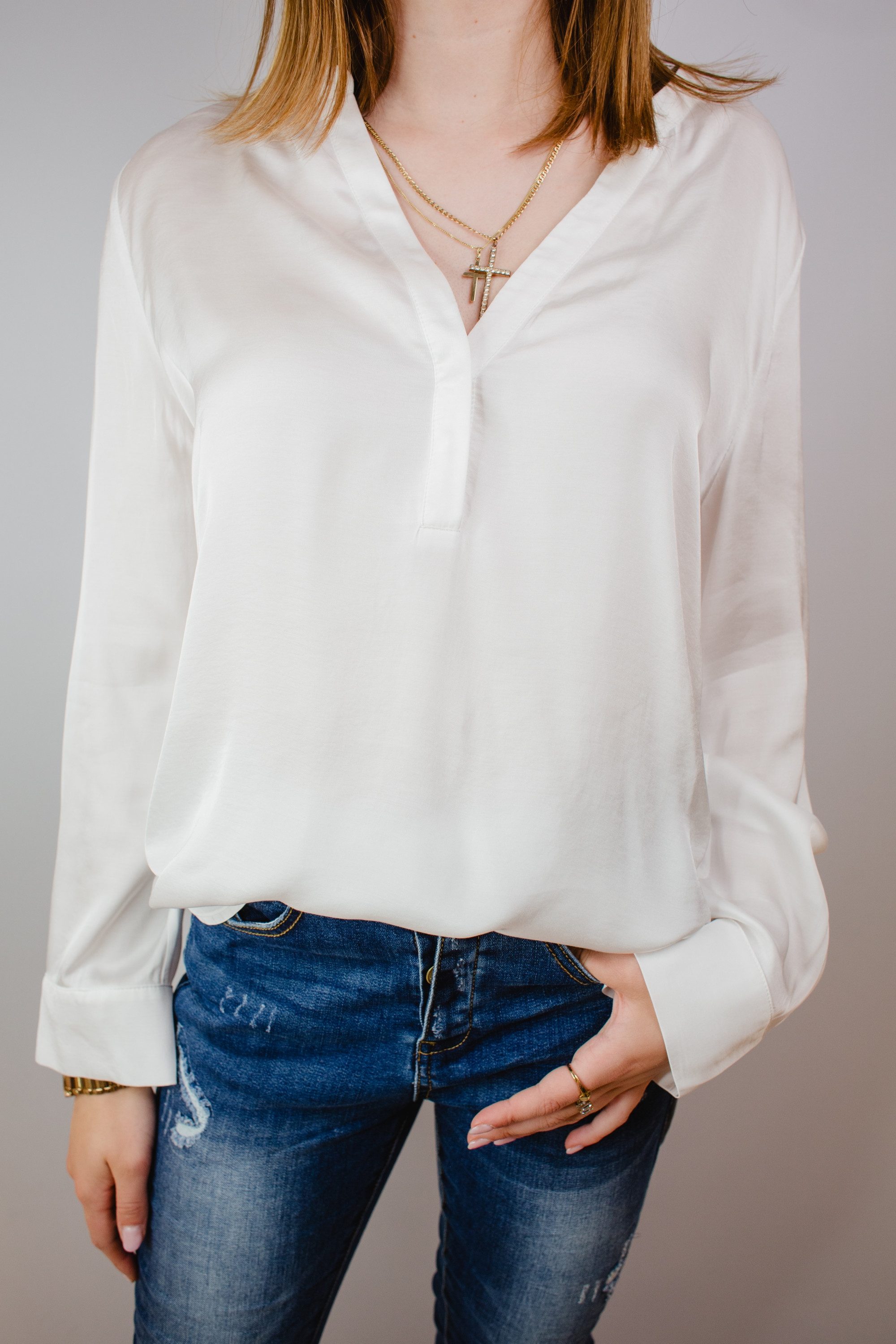 Hemdbluse Bluse CATNOIR creme