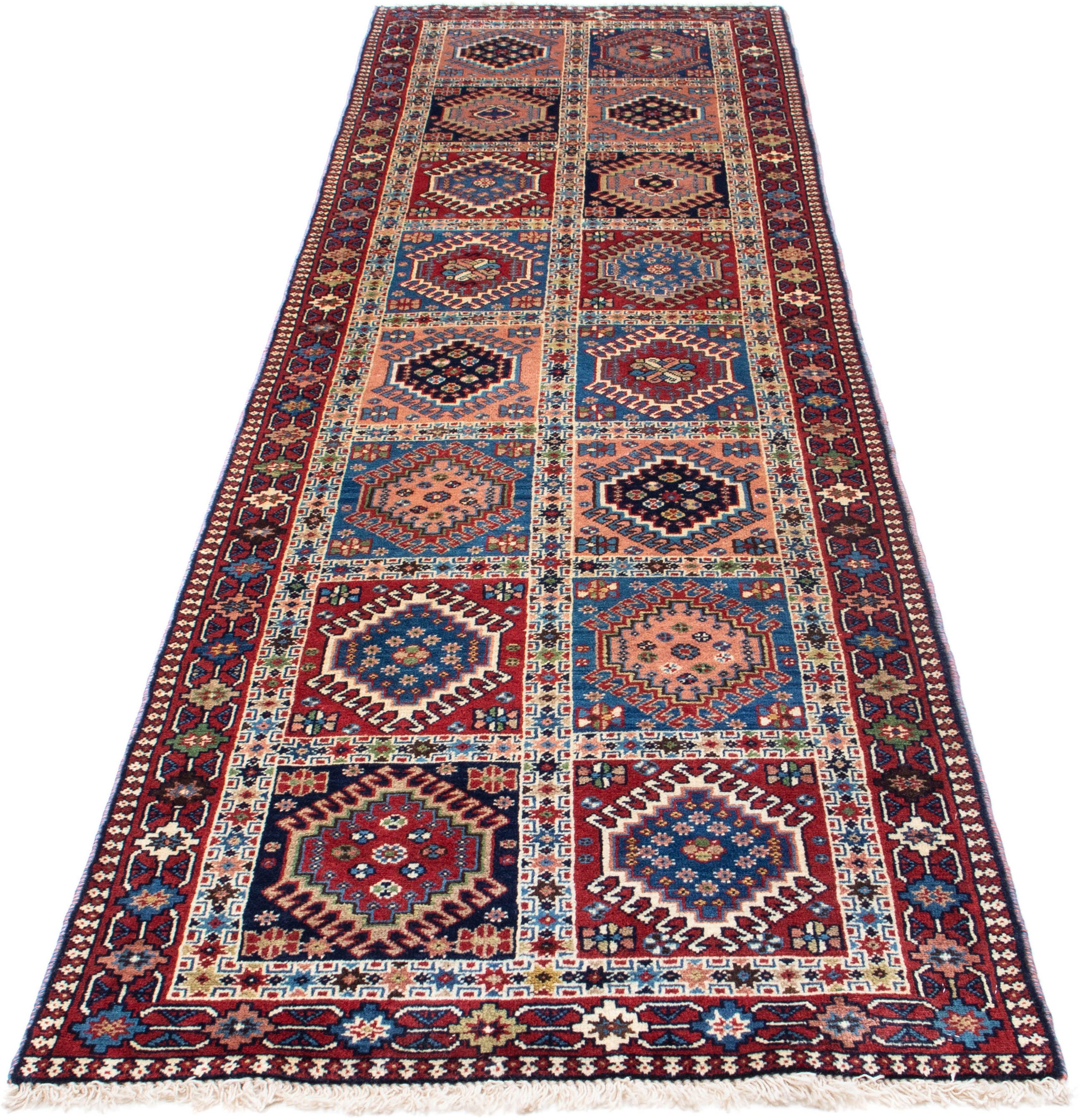 Orientteppich Perser - Nomadic - 298 x 81 cm - mehrfarbig, morgenland, rechteckig, Höhe: 10 mm, Wohnzimmer, Handgeknüpft, Einzelstück mit Zertifikat