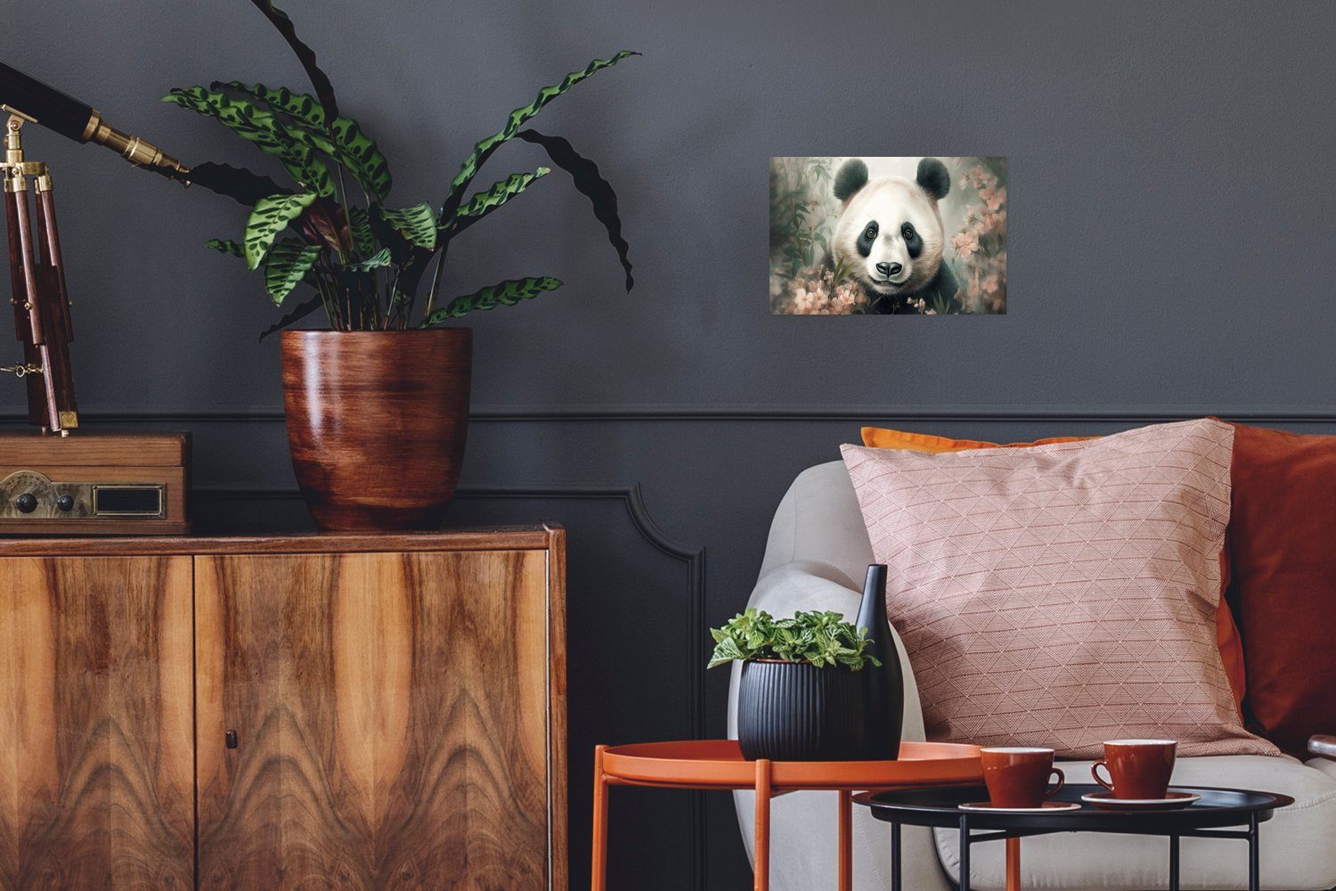 MuchoWow Poster Panda - Tiere - Pflanzen, (1 St), Poster, Wandbild, Wandposter für Wohnzimmer, Ohne Rahmen
