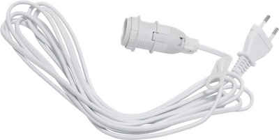 MARELIDA Hängeleuchte Kabel für Leuchtsterne und Hängeartikel Länge 5m E14 Fassung ohne Schalter weiß