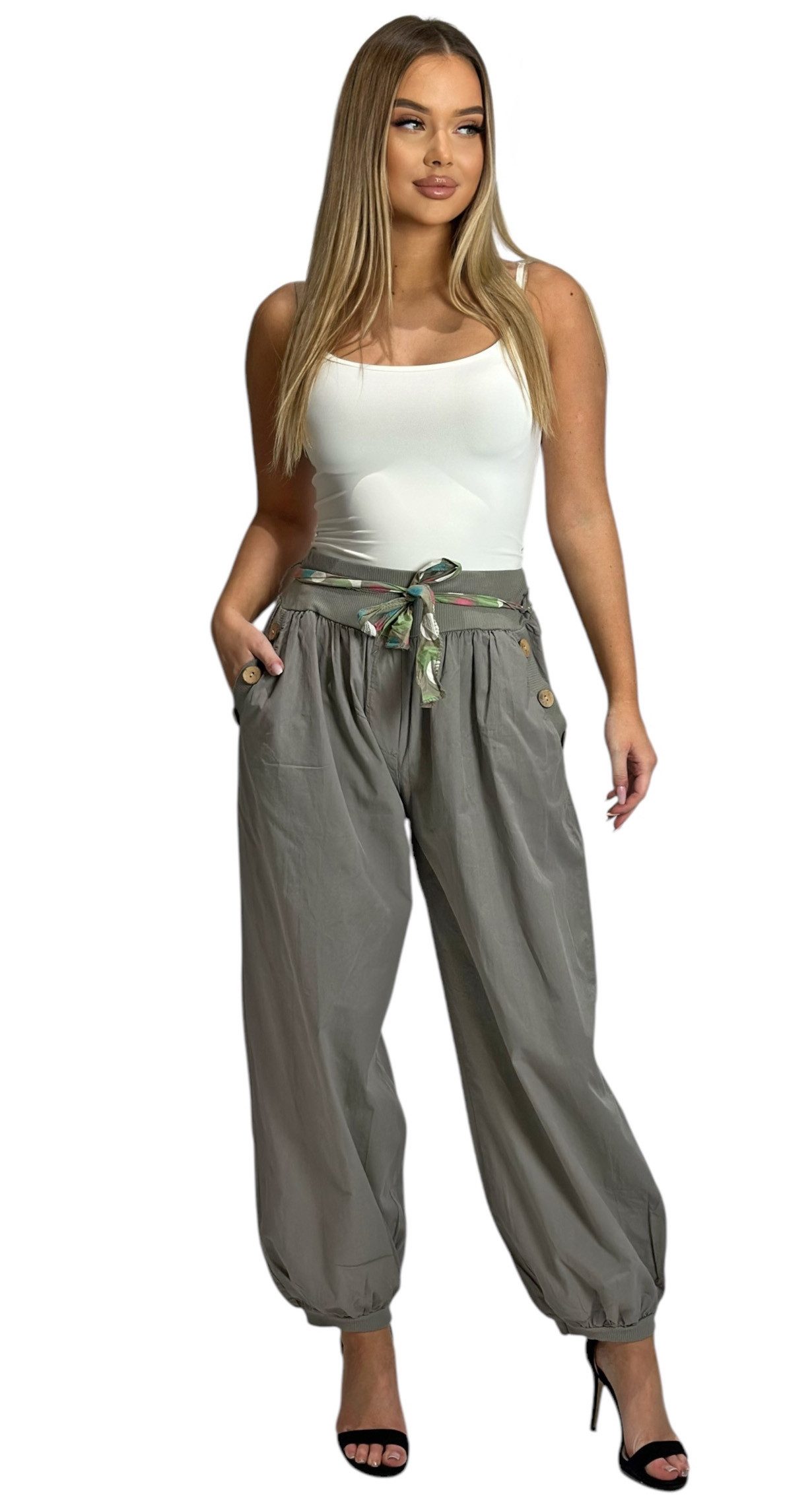 Mississhop Haremshose Leichte Baumwollhose einfarbige Hose günstig online kaufen