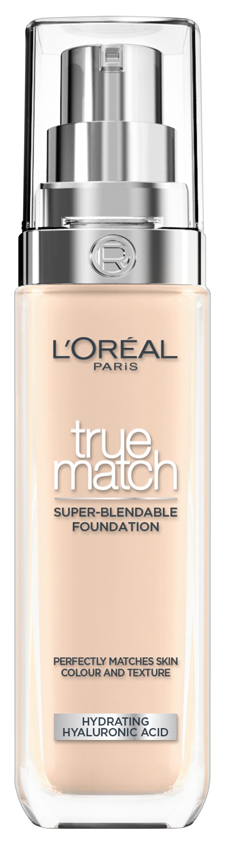L'ORÉAL PARIS Foundation L'Oréal Paris True Match Foundation, Spendet Feuchtigkeit, mittlere Deckkraft, passt sich dem Hautton an.