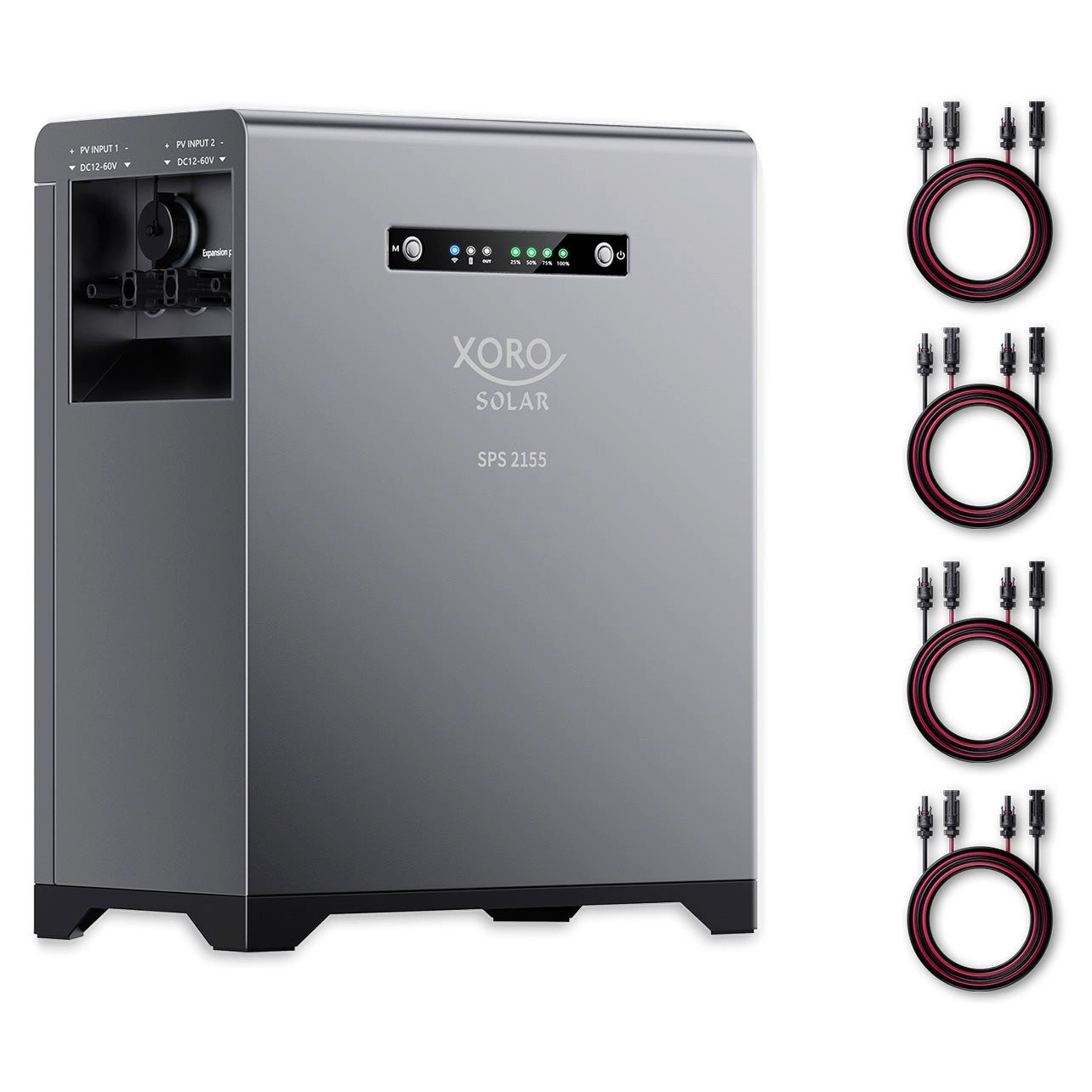 XORO SOLAR XORO SOLAR SPS 2155 Balkonkraftwerkspeicher Stromspeicher XORO SOLAR SPS 2155 630000 mAh (18–60 V DC (Eingang), 20–52 V DC (Ausgang) V), Erweiterbarer LiFePO4‑Solarstromspeicher mit App‑Steuerung