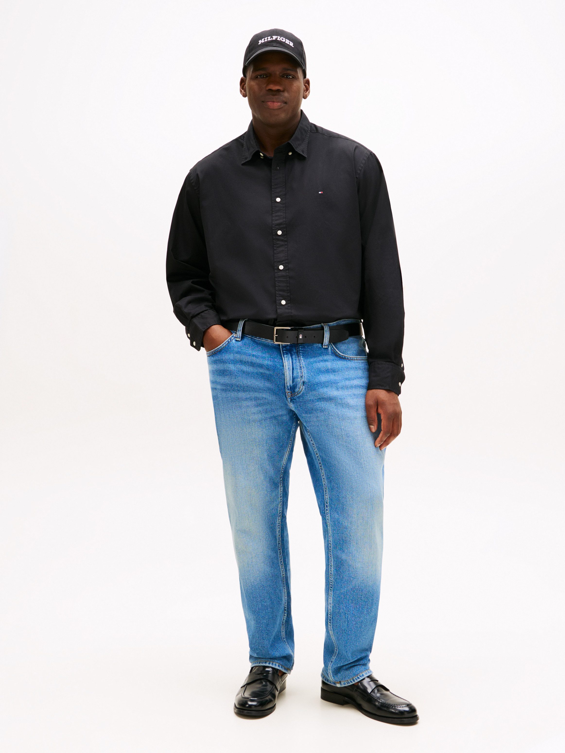 Tommy Hilfiger Big & Tall Langarmhemd BT-FLEX POPLIN SOLID Große Größen, regular fit