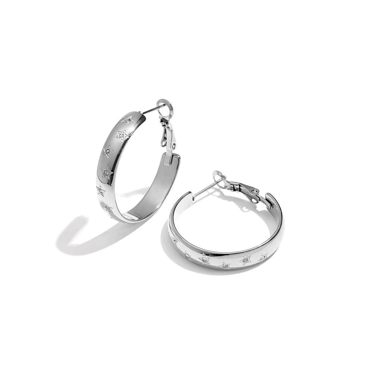 Cala Rose Paar Creolen STAR HOOPS