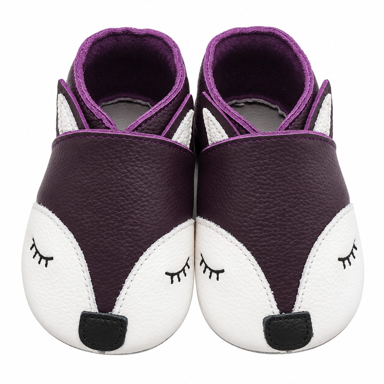 Yihakids Weiche Leder Lauflernschuhe Lederpuschen Lila EU18/19 Lauflernschuh 100% Leder
