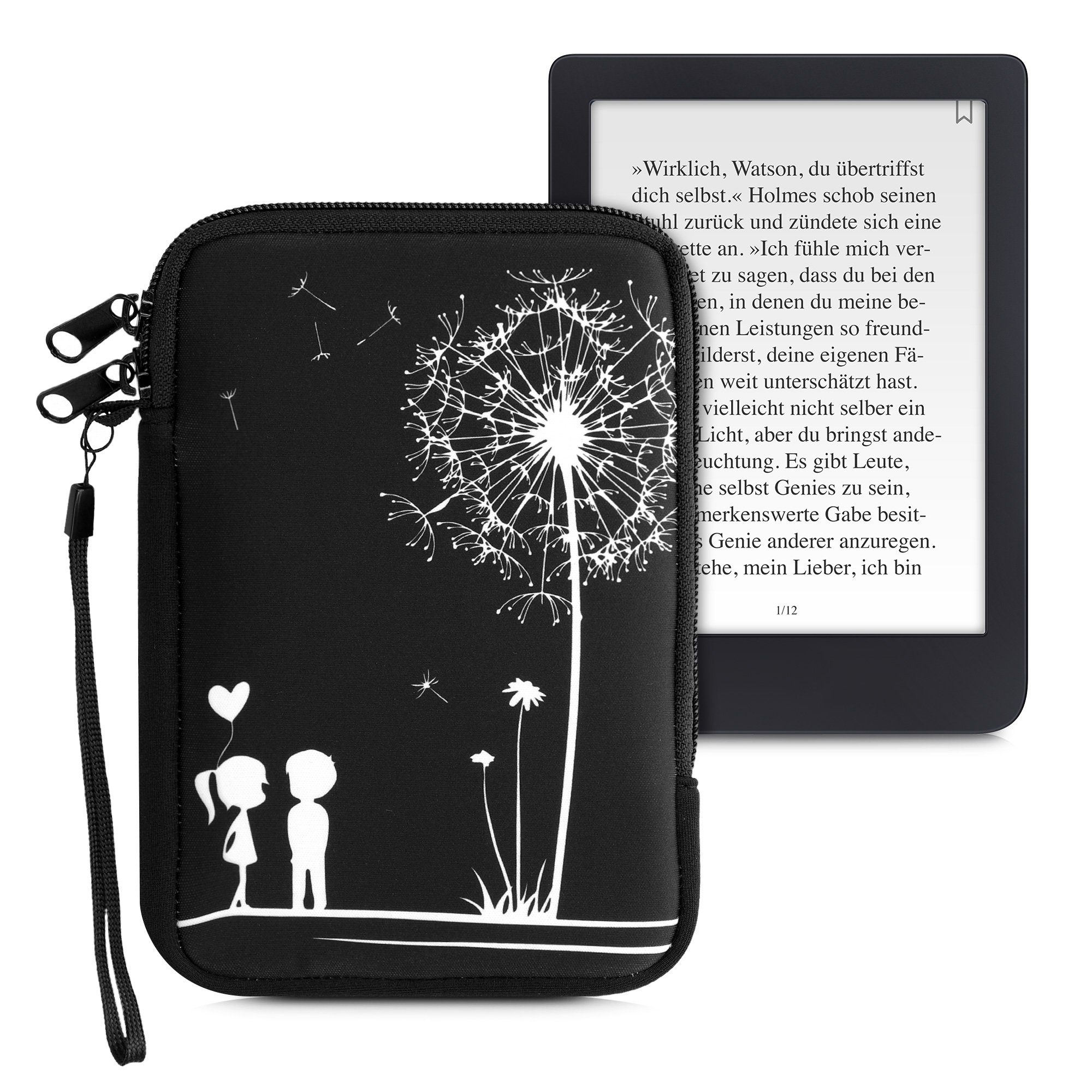 kwmobile E-Reader-Hülle Tasche für eReader, Neopren Hülle Schutzhülle - 17 x 12 x 2 cm Innenmaße