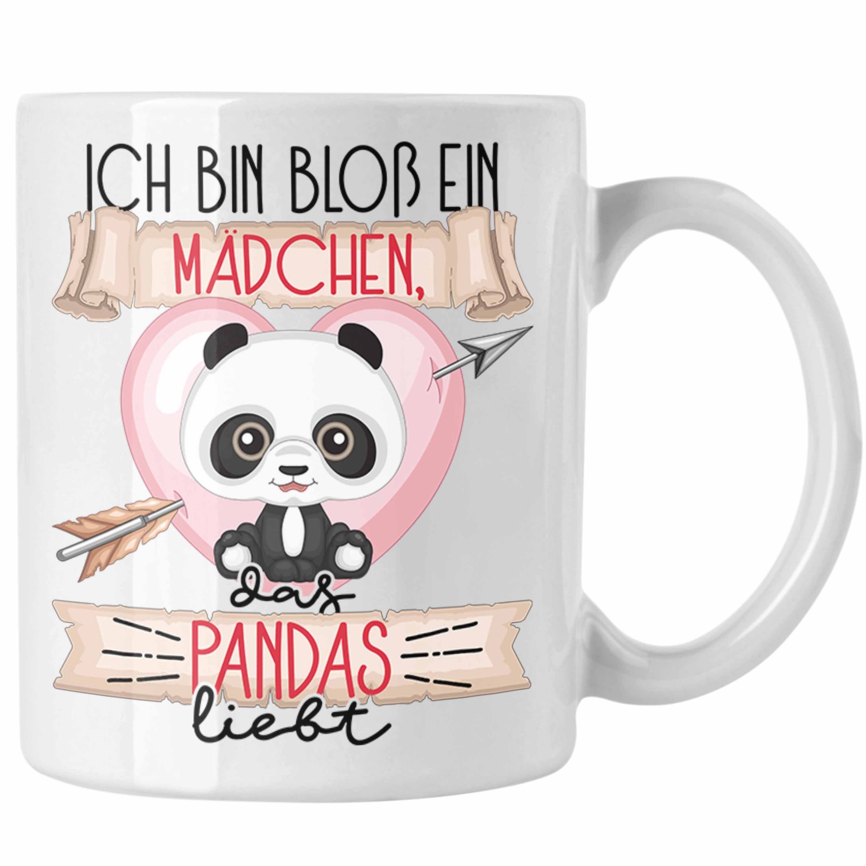 Trendation Tasse Pandas Tasse Geschenk Frauen Ich Bin Bloß Ein Mädchen Das Pandas Liebt Weiss