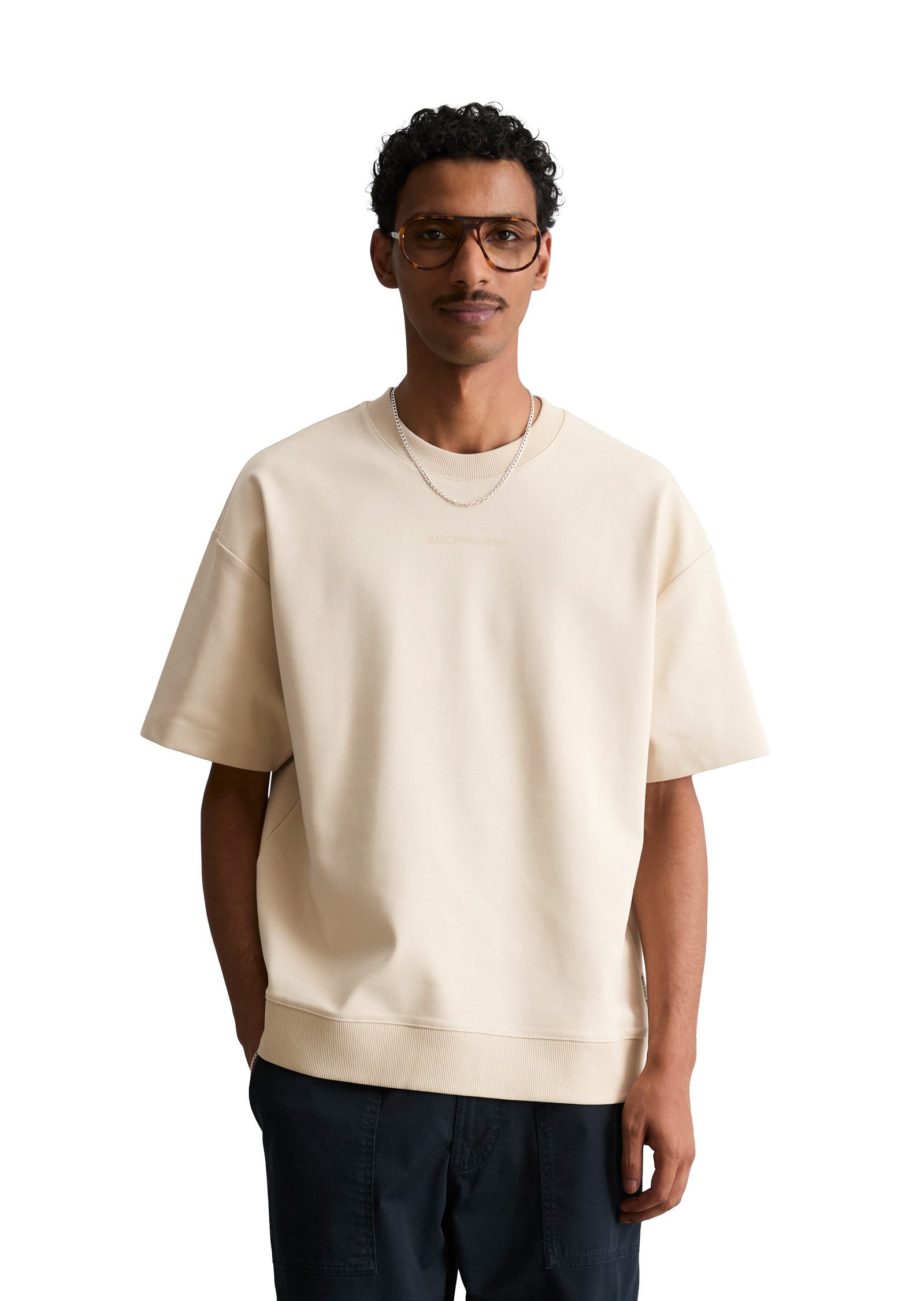 Marc O'Polo DENIM T-Shirt aus schwerem Interlock Jersey