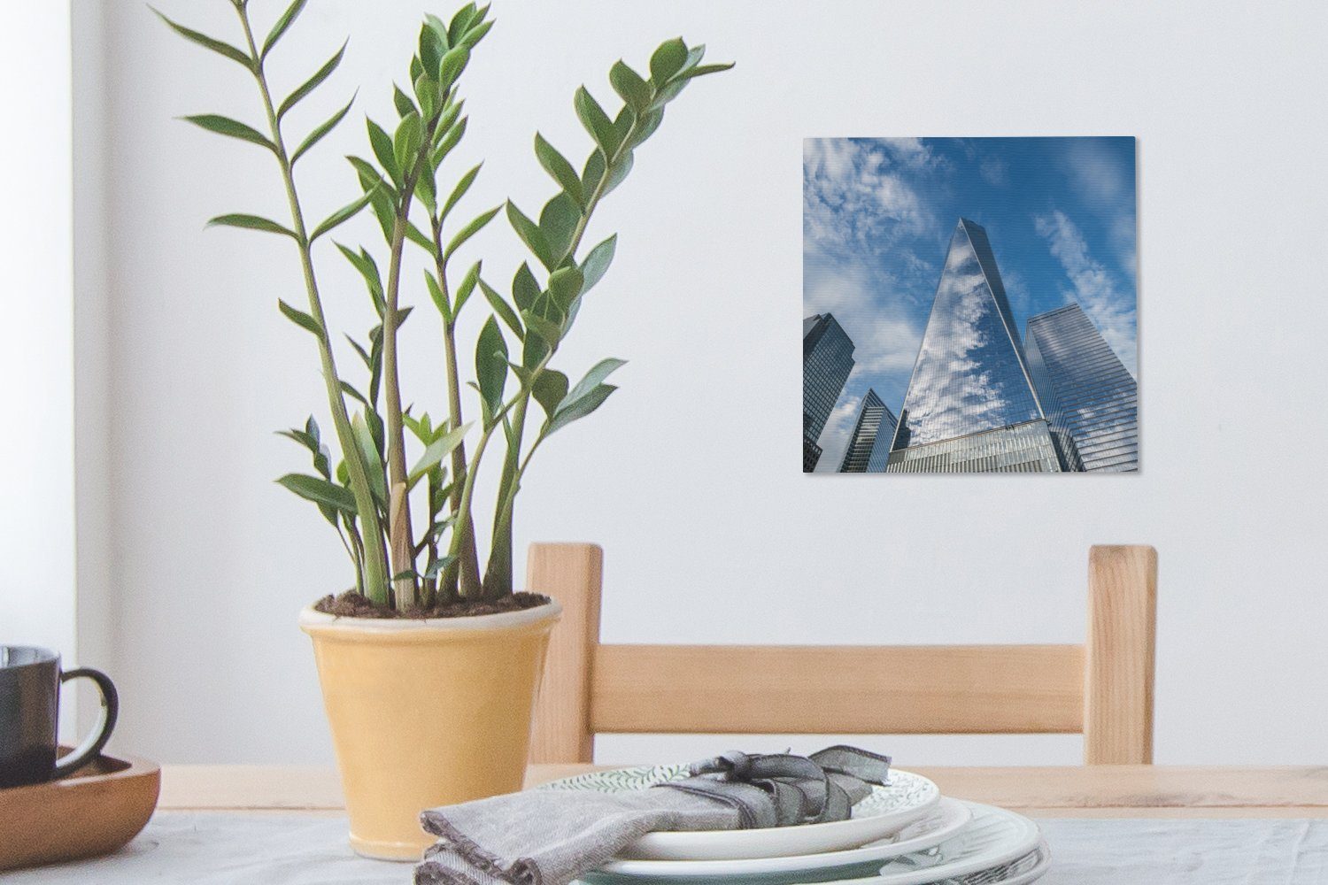 OneMillionCanvasses® Leinwandbild World Wolken für Leinwand (1 Center Bilder Schlafzimmer - - Wohnzimmer Spiegel, St), Trade