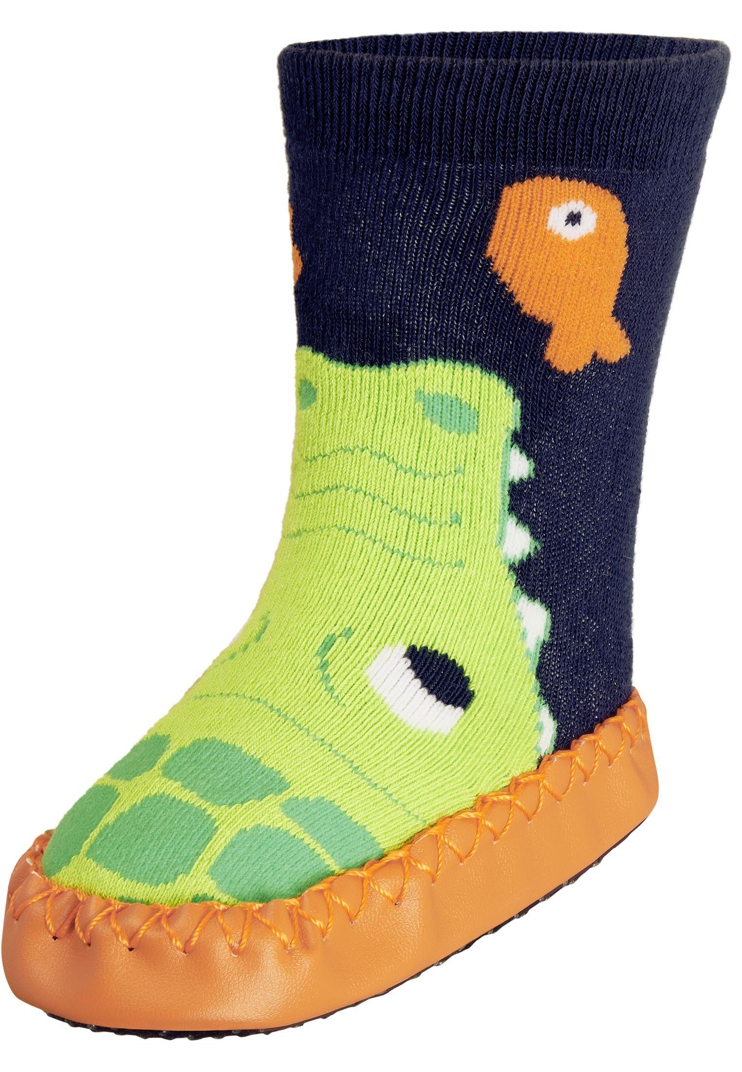 Playshoes Hüttenschuh Krokodil Hausschuh