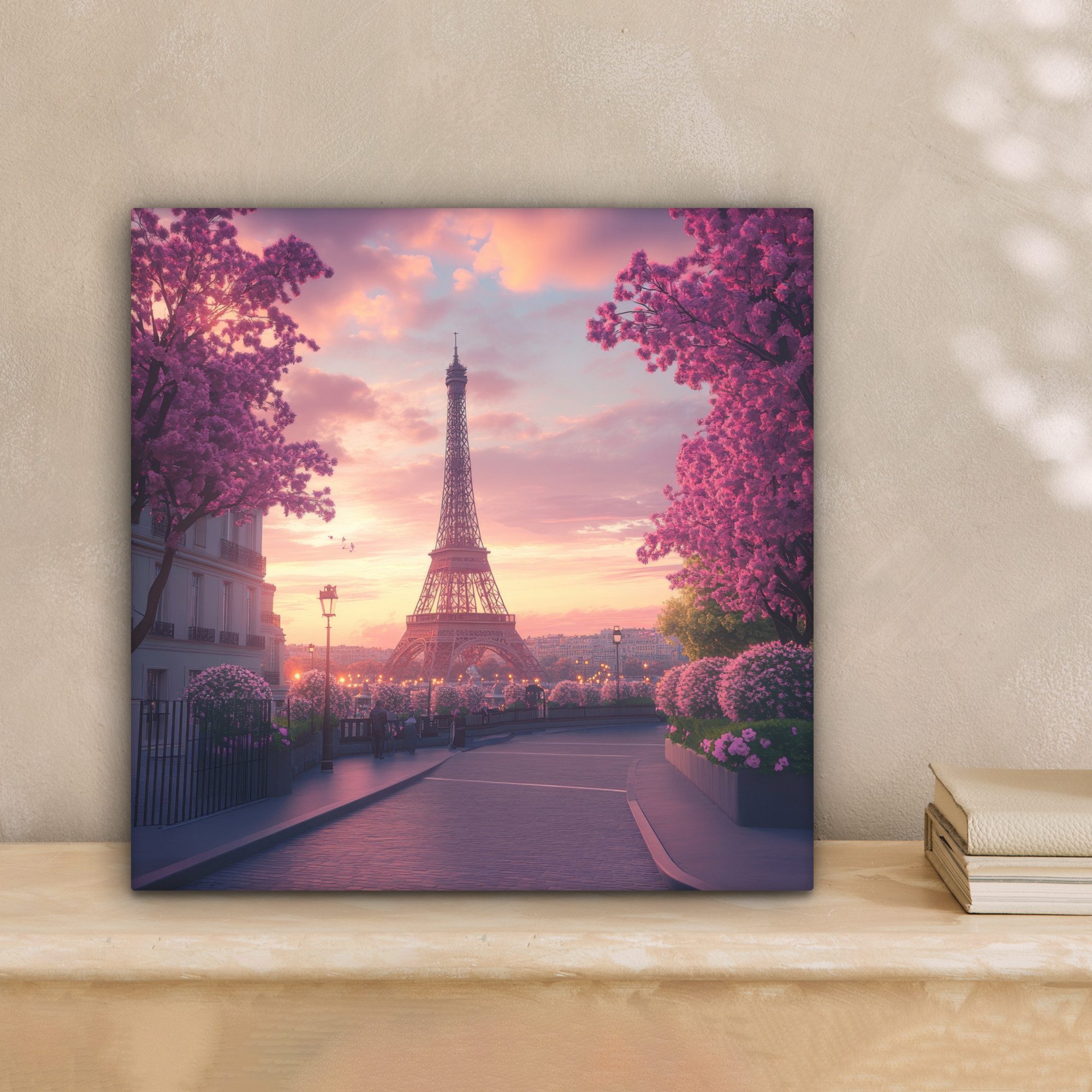 OneMillionCanvasses® Leinwandbild Eiffelturm - Paris - Rosa, Fotodruck (1 S günstig online kaufen