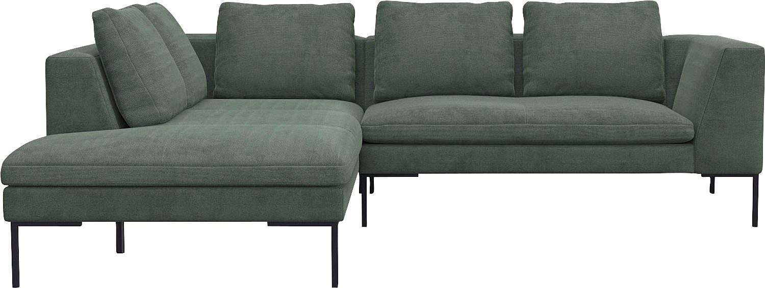 FLEXLUX Ecksofa "Loano, superbequemer Sitzkomfort durch Kaltschaum im Sitz, günstig online kaufen