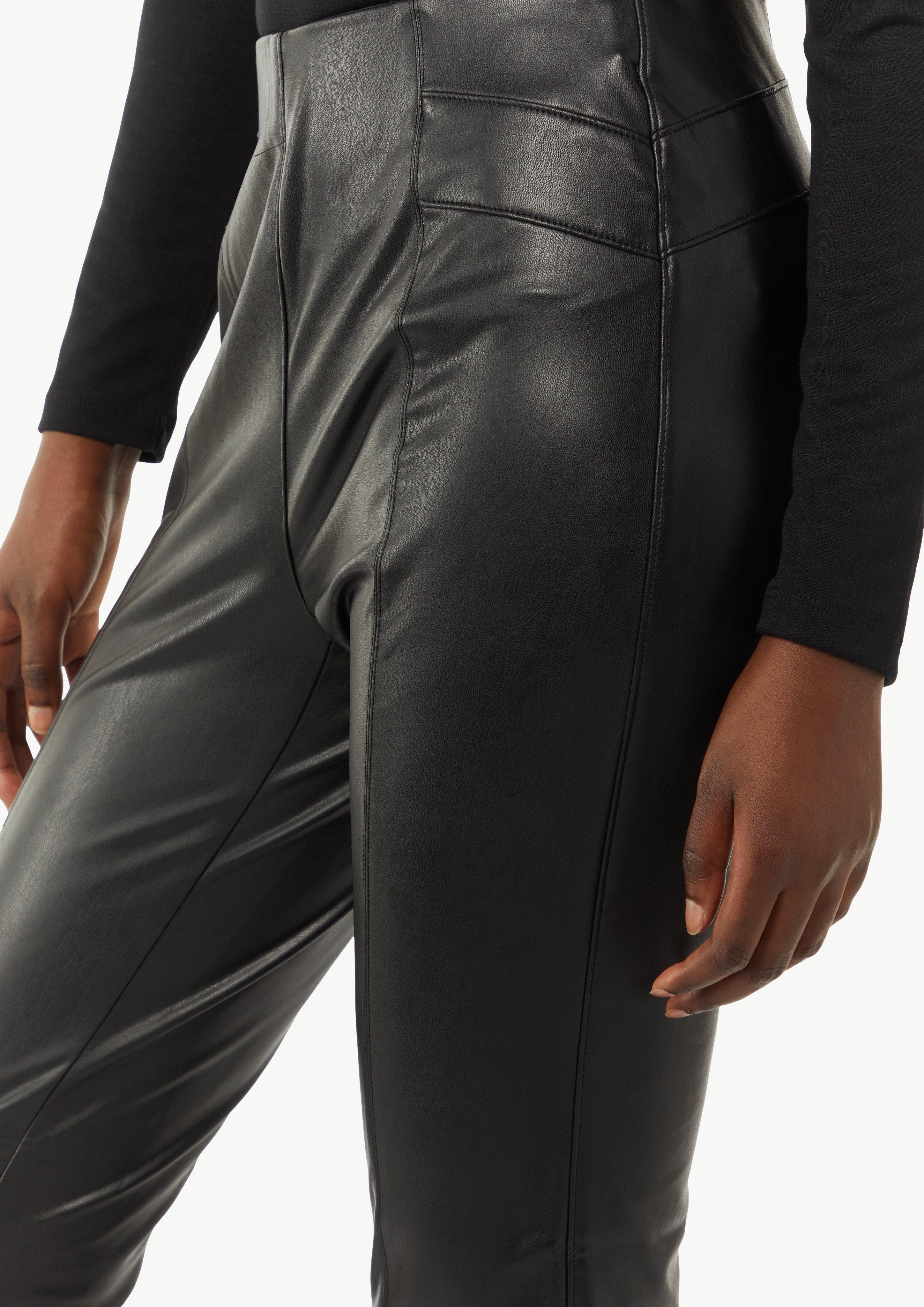 comma 7/8-Hose Elastische Leggings aus Lederimitat günstig online kaufen